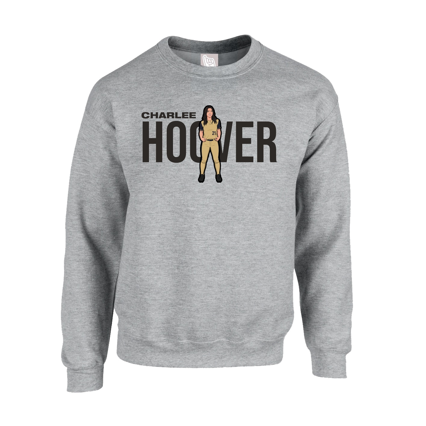 Fleece Crew — Player Name in Grey