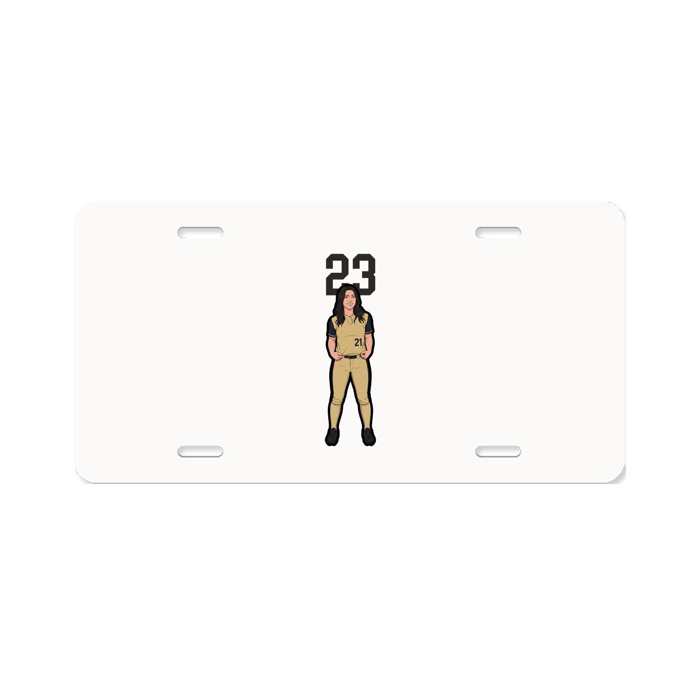 License Plate — Number Top in Classic