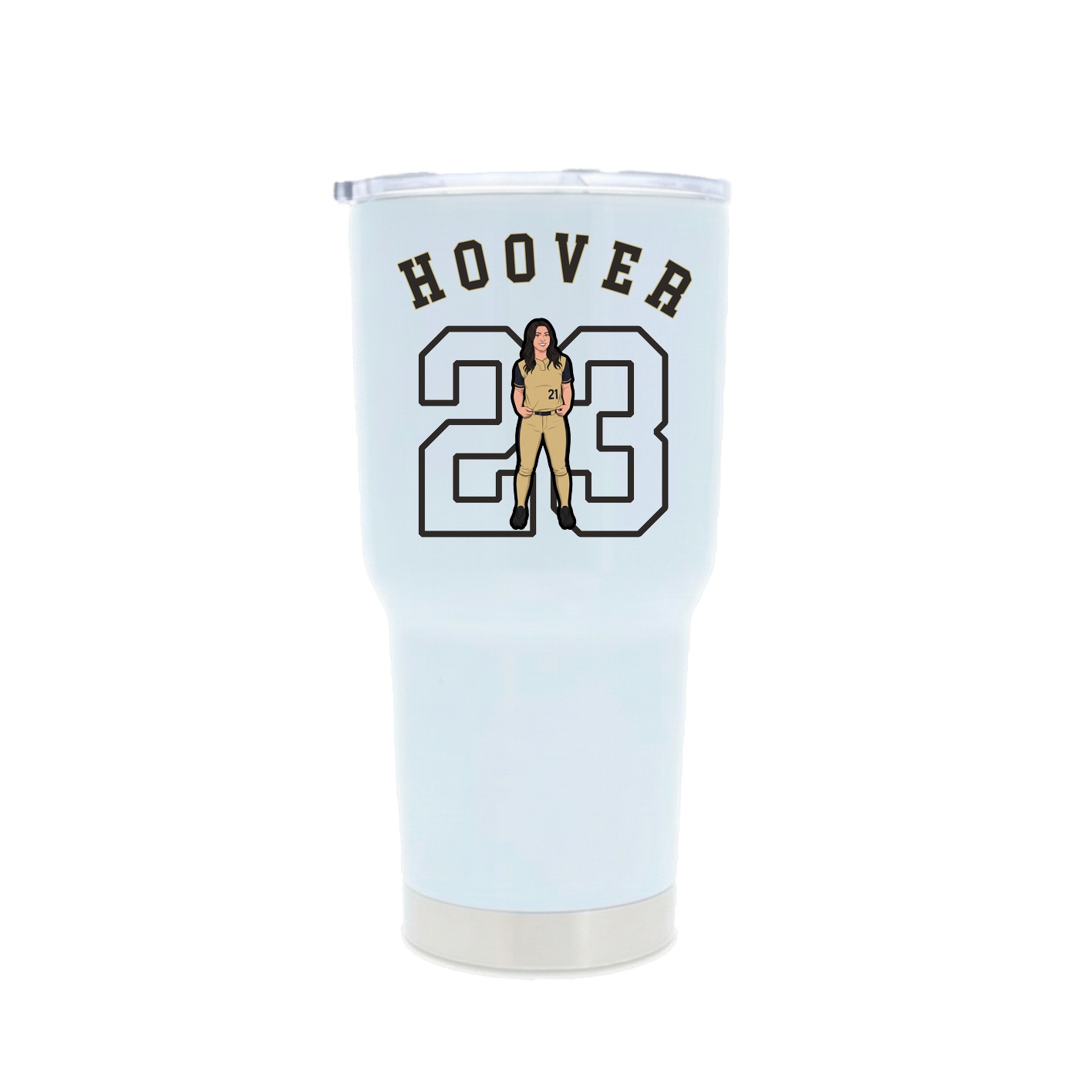 30oz Stainless Steel Tumbler — Shirsey Arch in White