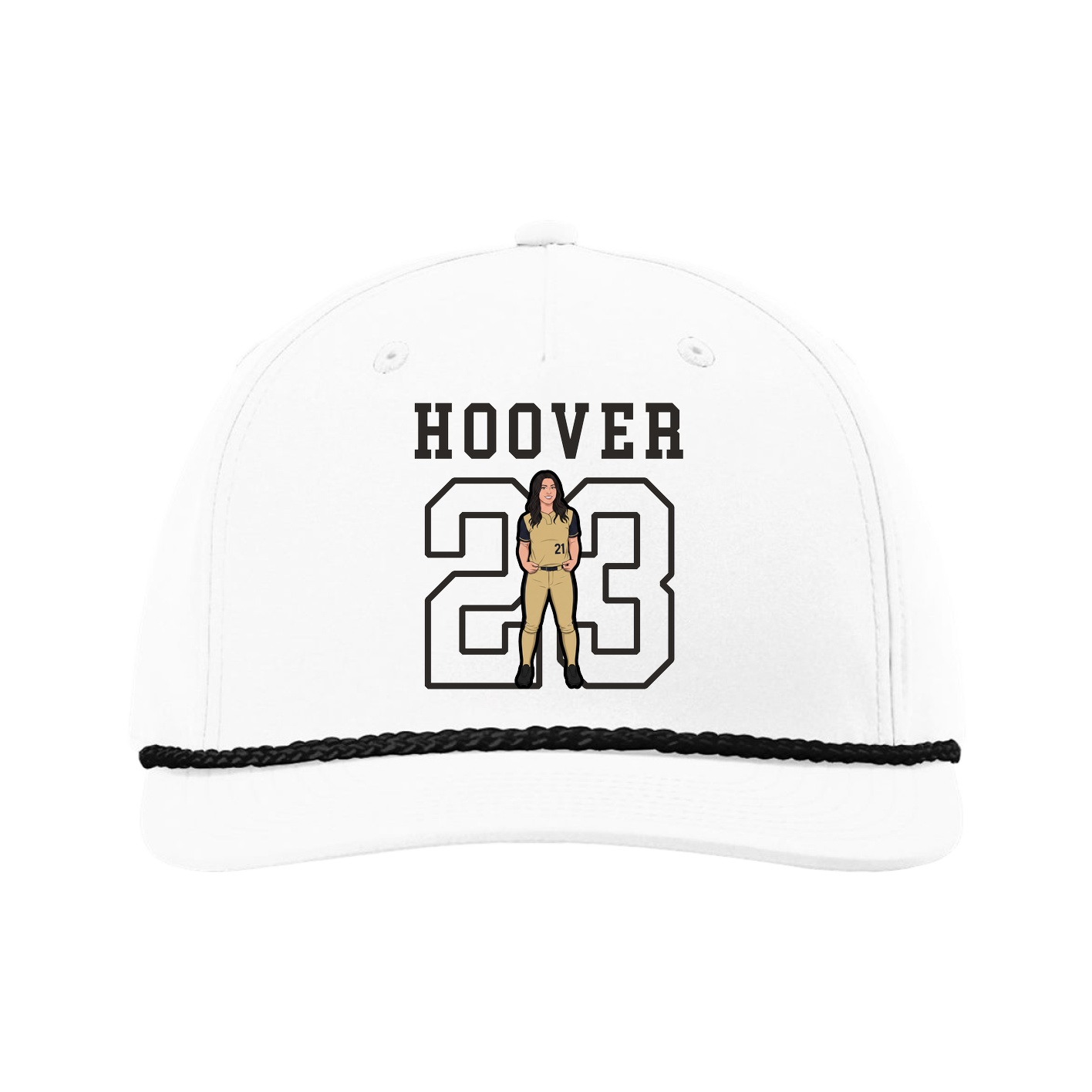 Five-Panel Classic Rope Cap — Shirsey in White