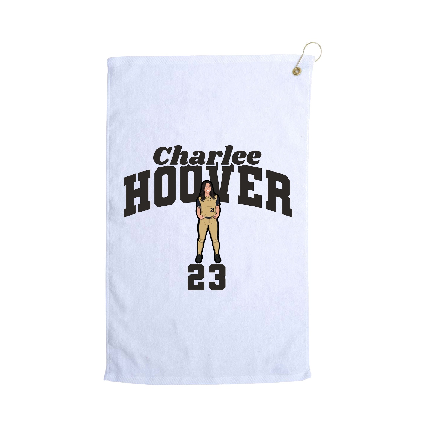 Golf Towel — Signature Arch in White