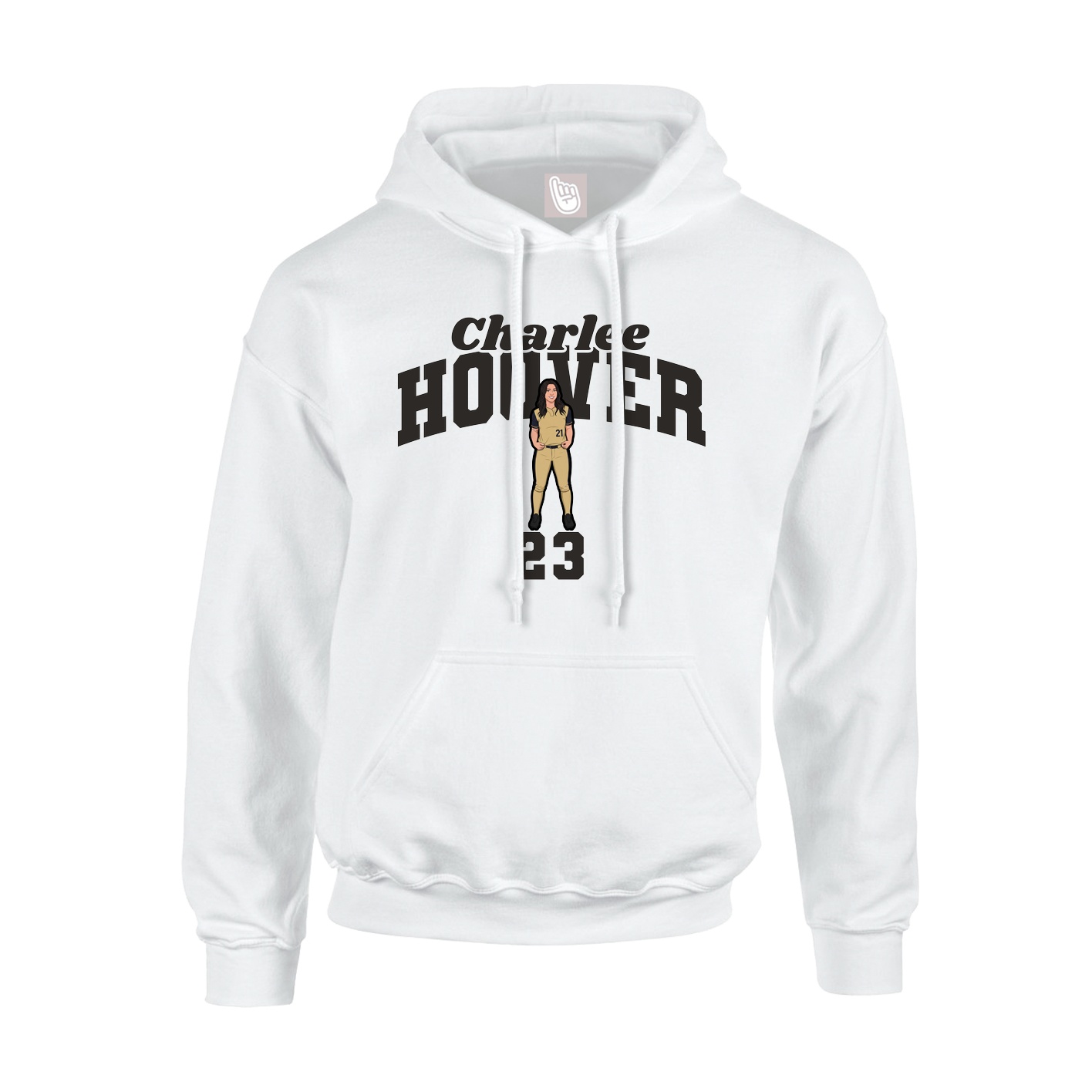 Hoodie — Signature Arch in White