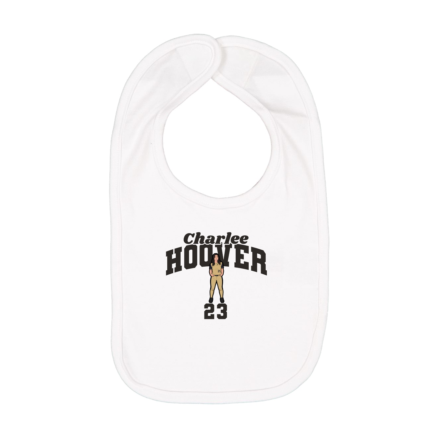 Infant Bib — Signature Arch in White