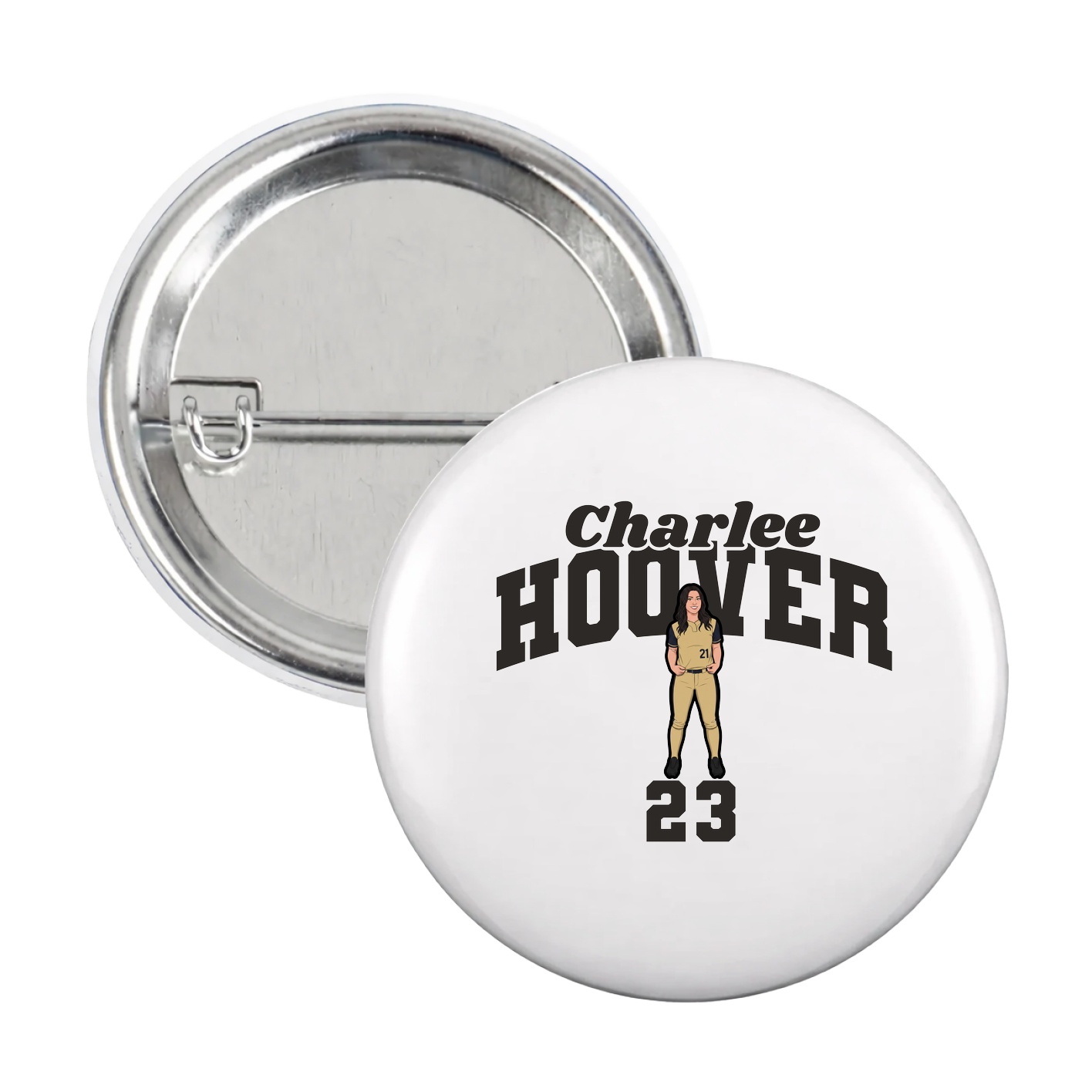Game Day Button — Signature Arch in White