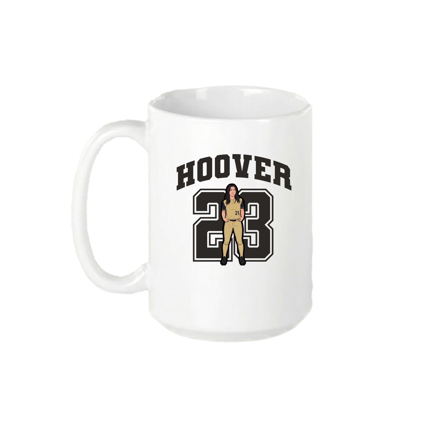15oz Coffee Mug — Number in White