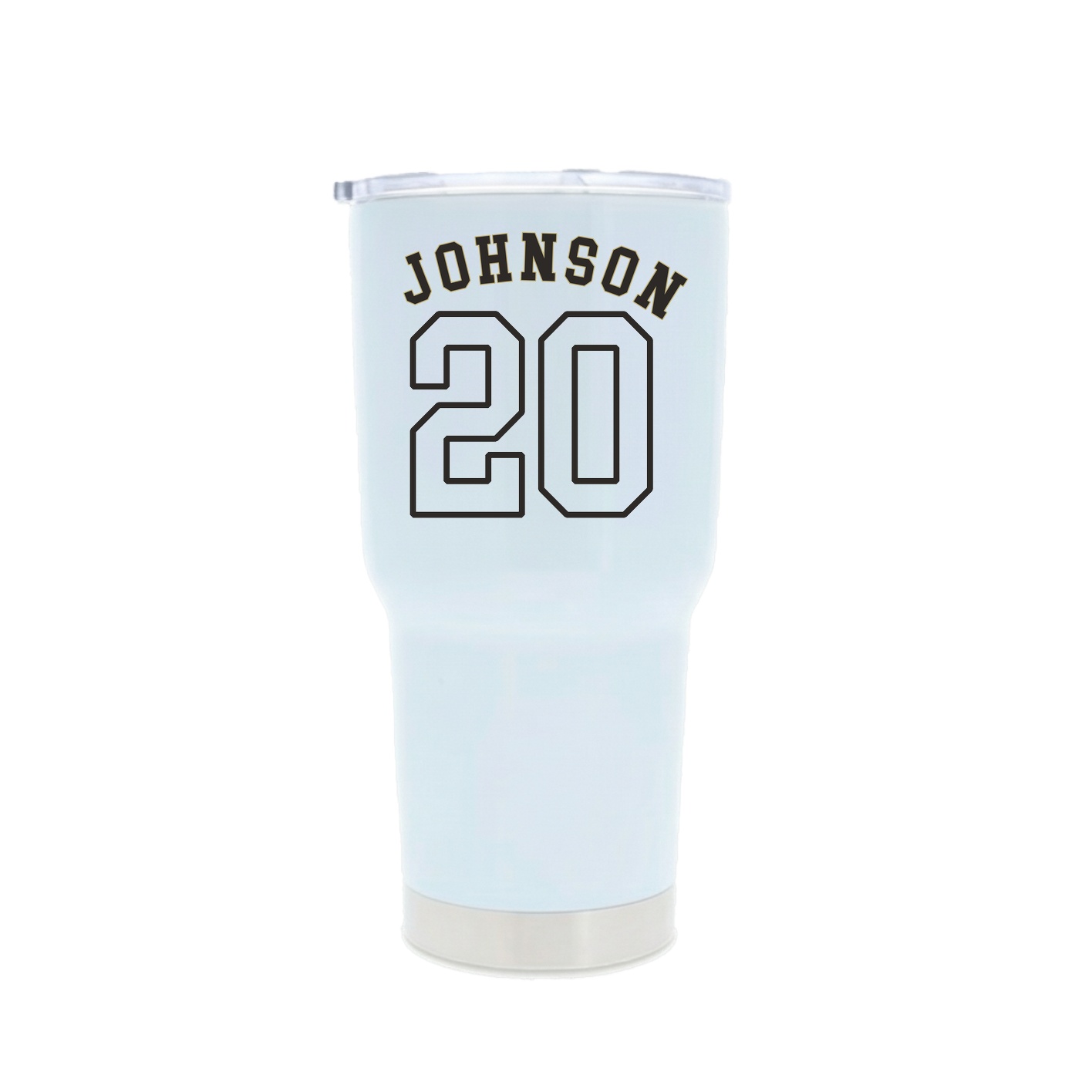 30oz Stainless Steel Tumbler — Shirsey Arch in White
