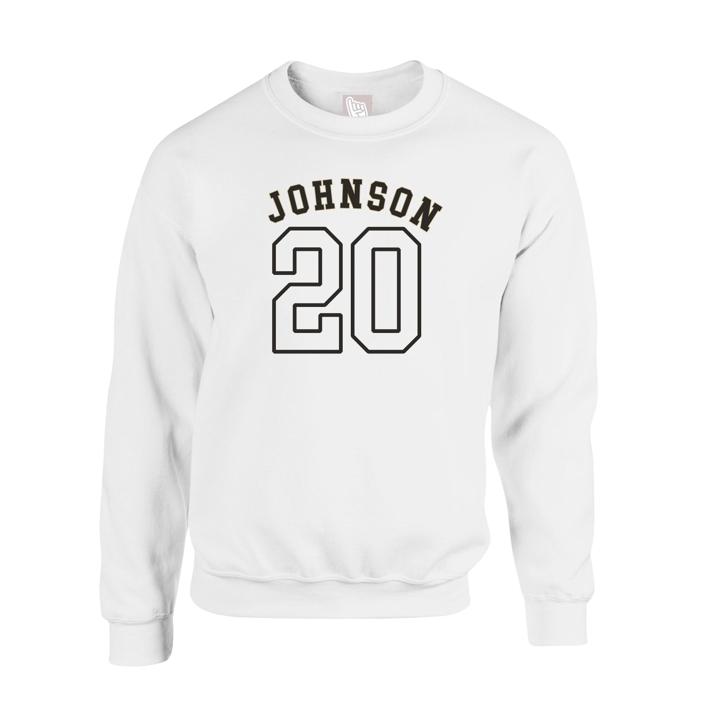 Fleece Crew — Shirsey Arch in White