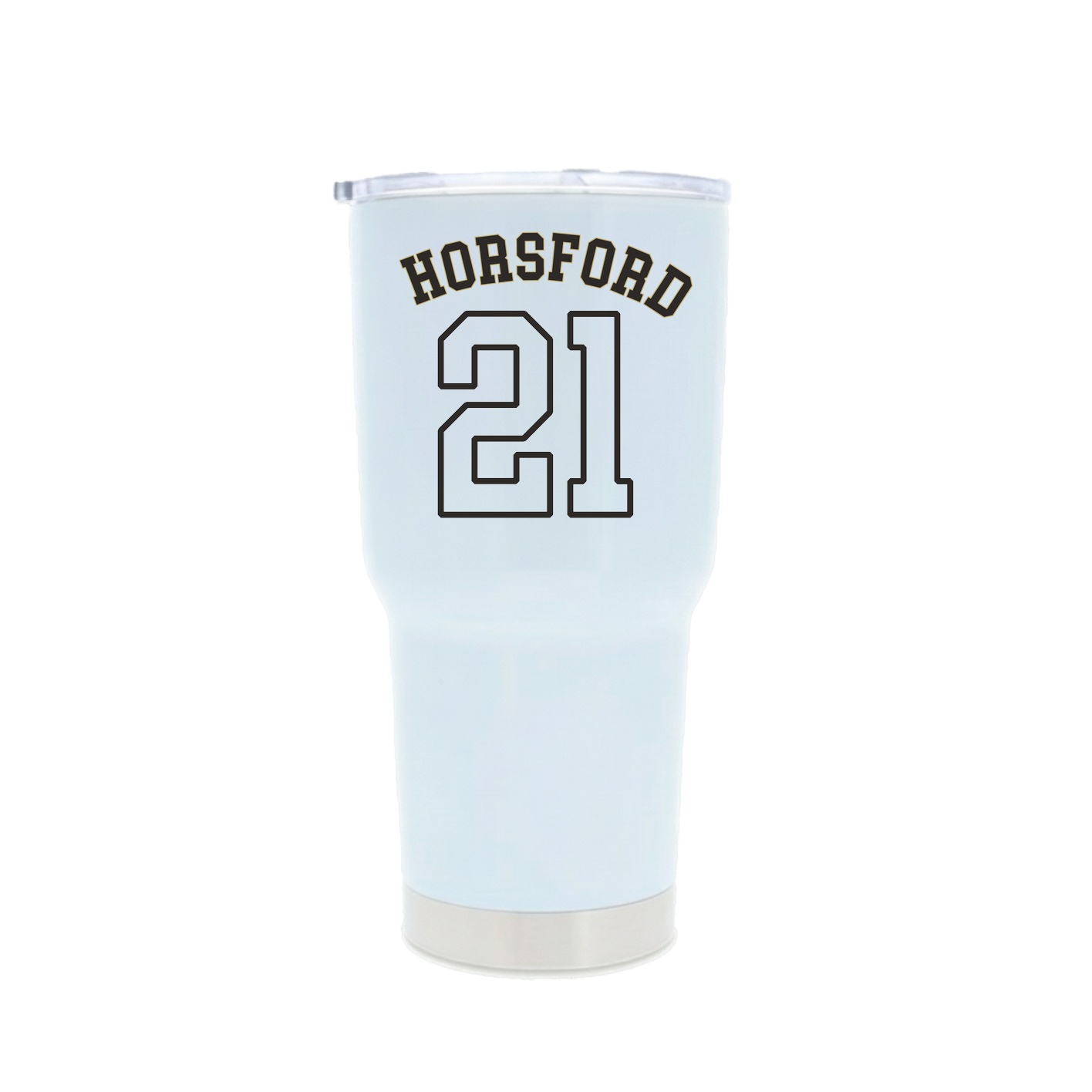 30oz Stainless Steel Tumbler — Shirsey Arch in White