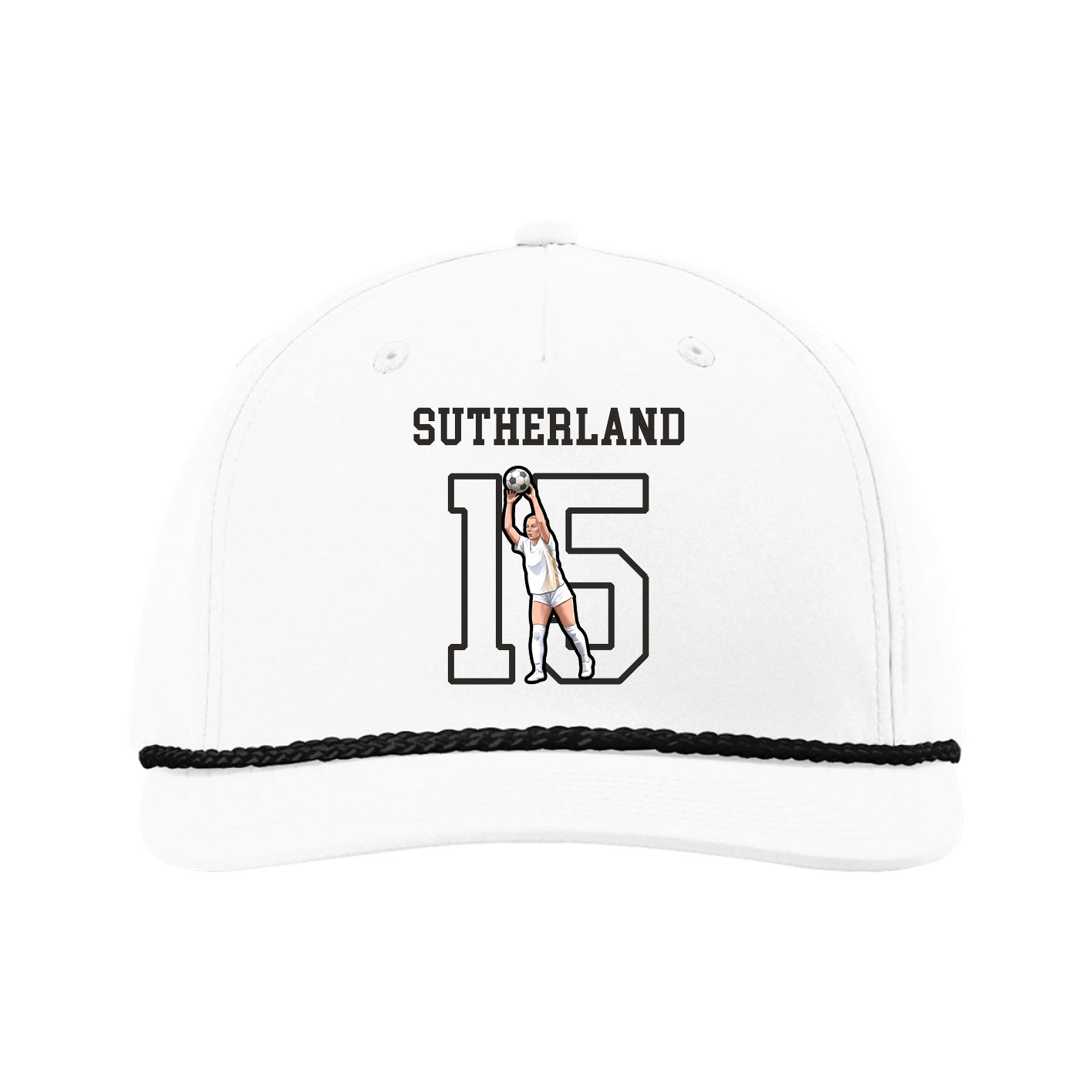 Five-Panel Classic Rope Cap — Shirsey in White