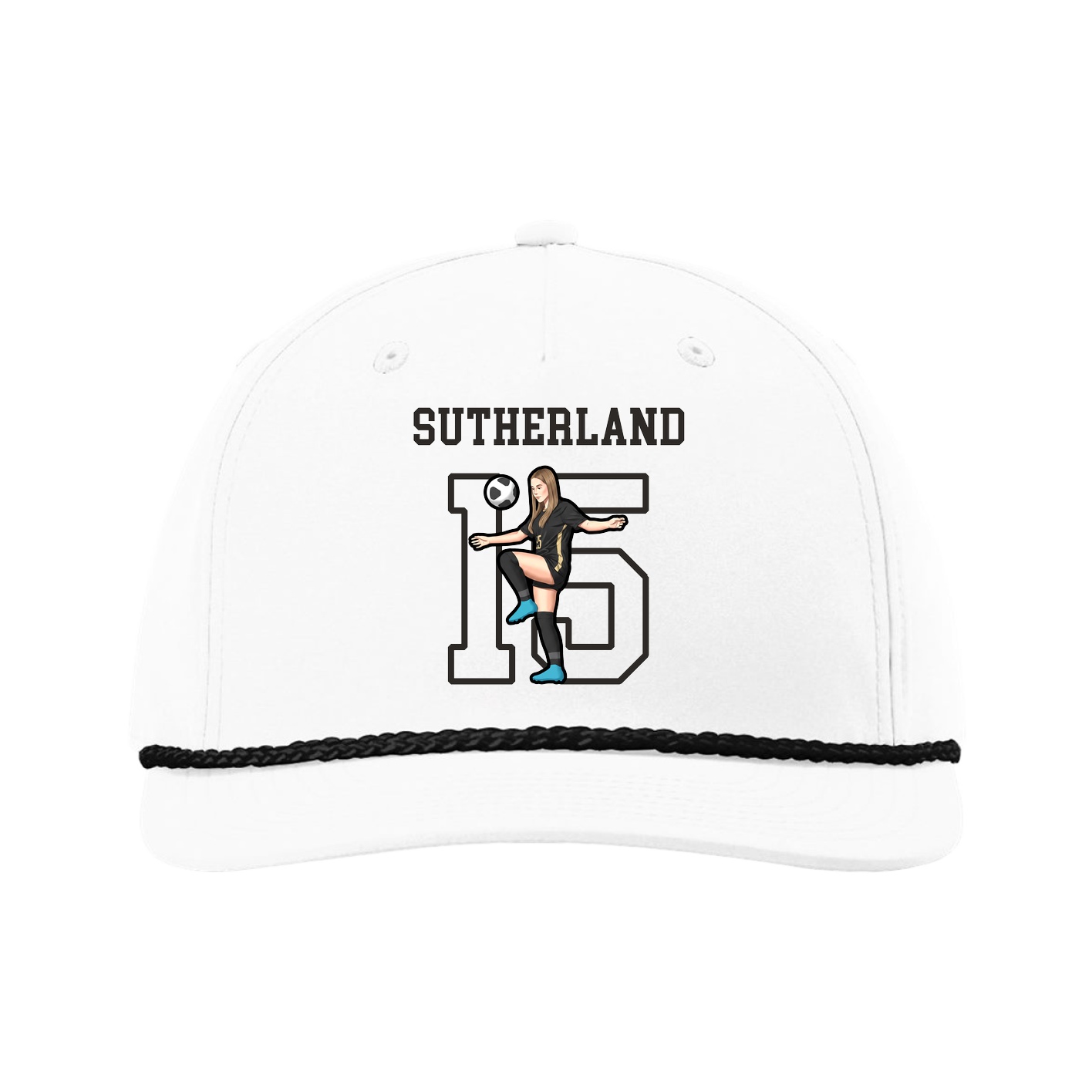 Five-Panel Classic Rope Cap — Shirsey in White