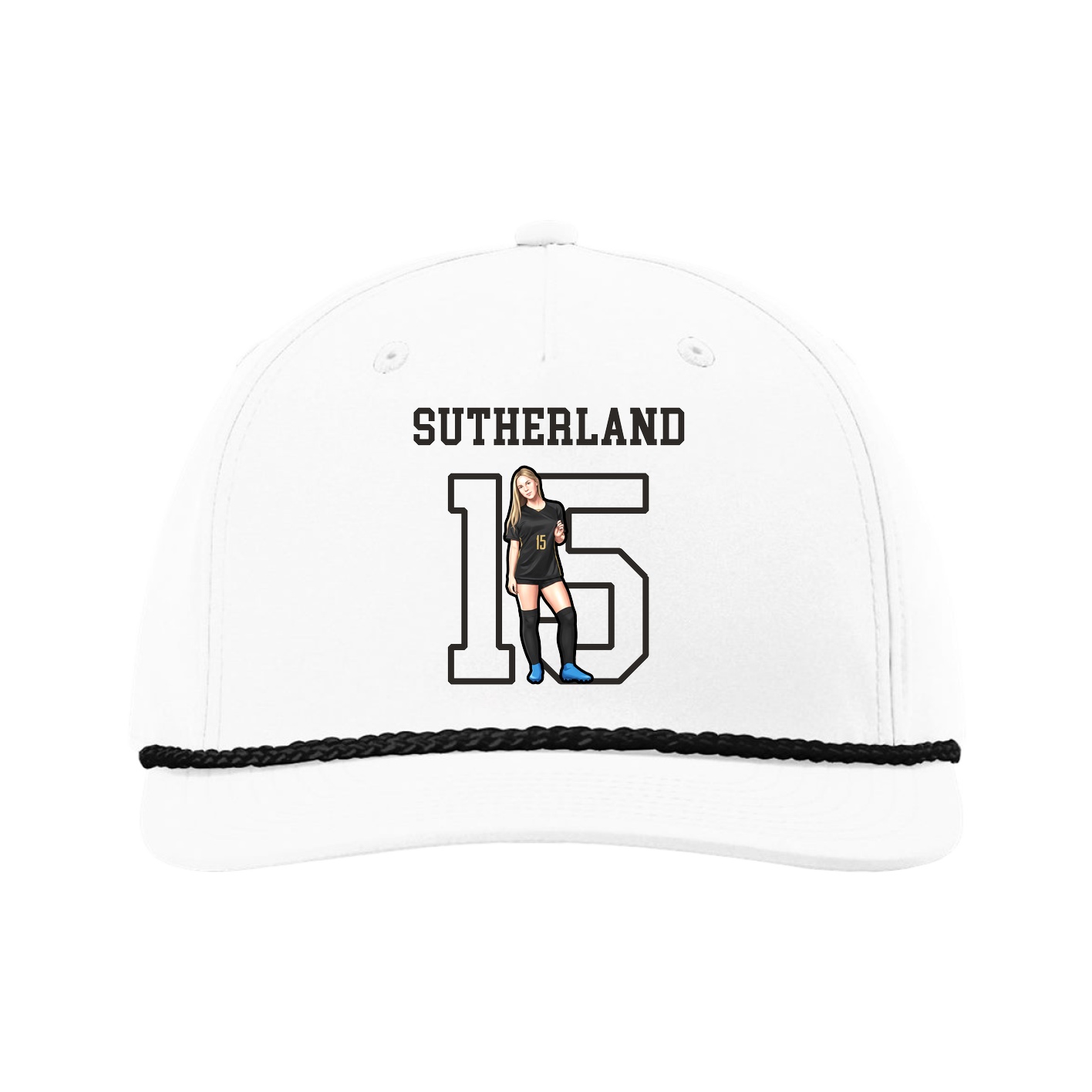 Five-Panel Classic Rope Cap — Shirsey in White