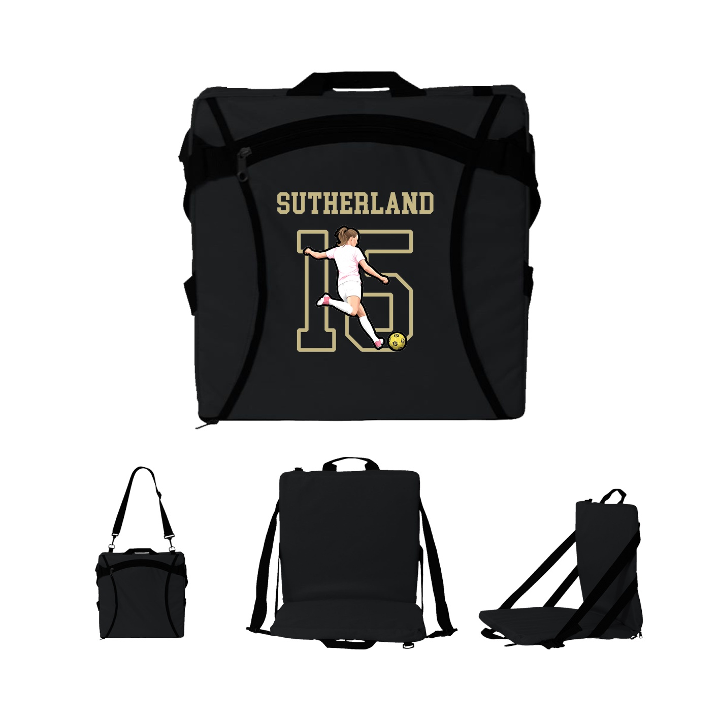 Folding Stadium Seat — Shirsey in Black