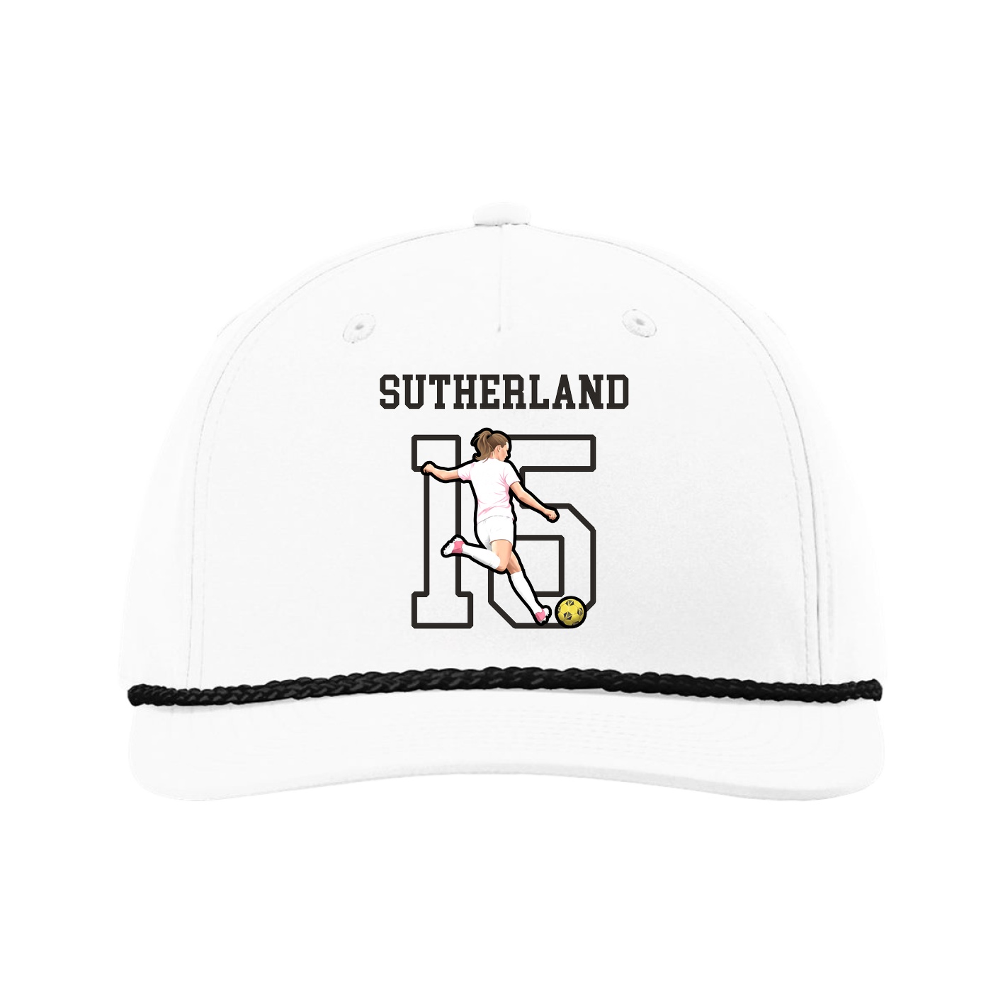 Five-Panel Classic Rope Cap — Shirsey in White