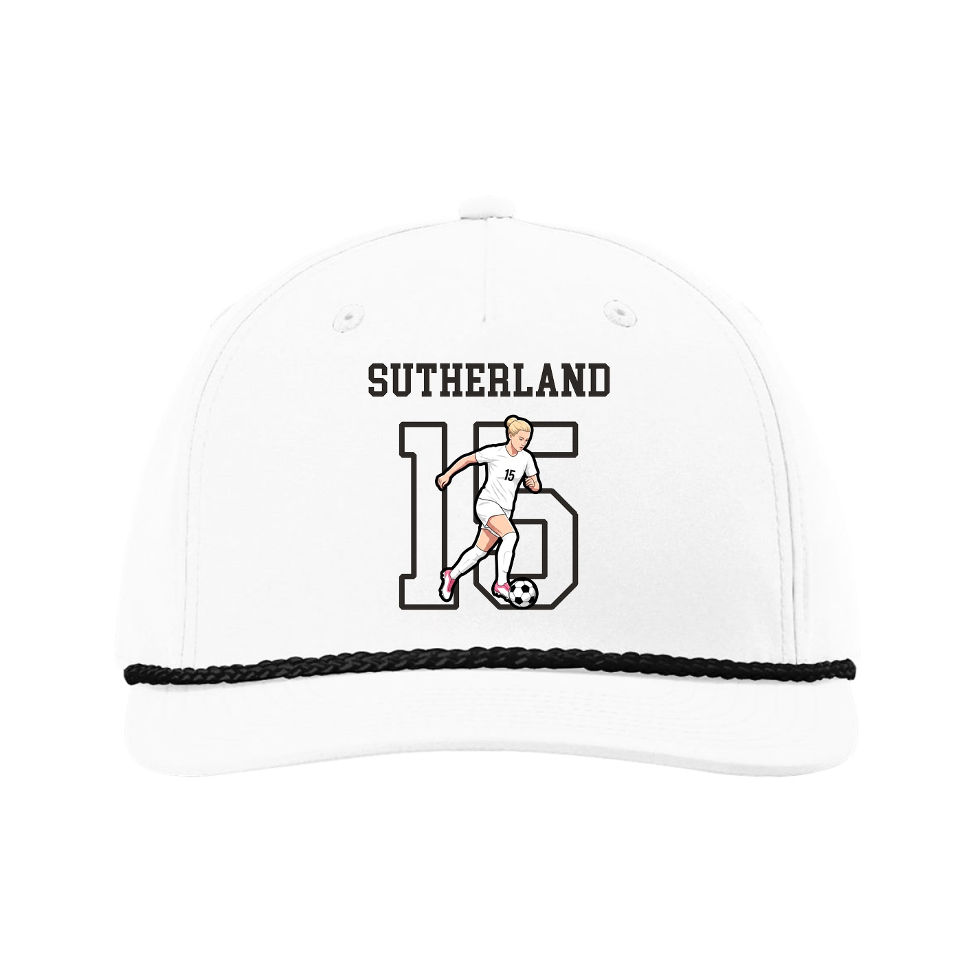 Five-Panel Classic Rope Cap — Shirsey in White