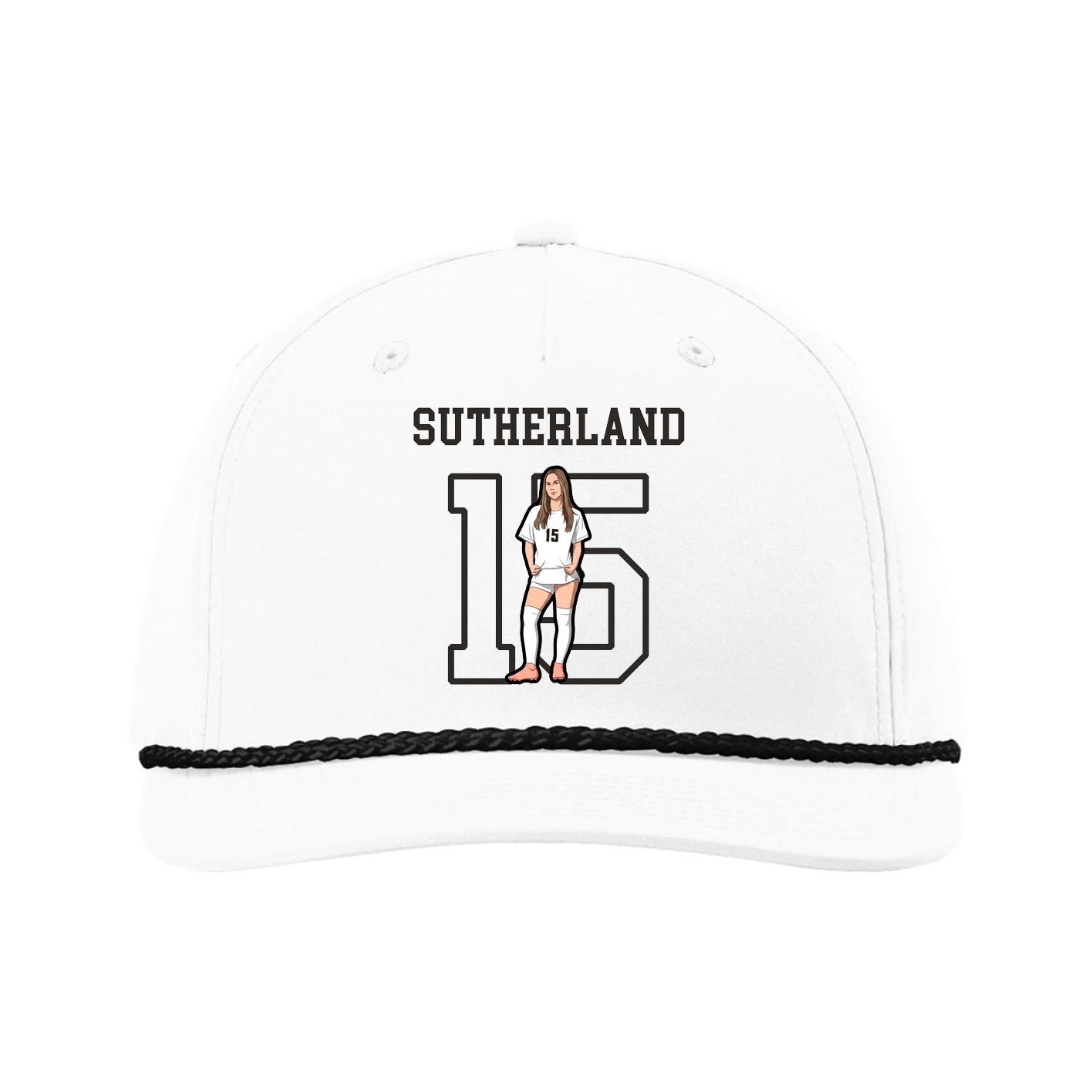Five-Panel Classic Rope Cap — Shirsey in White