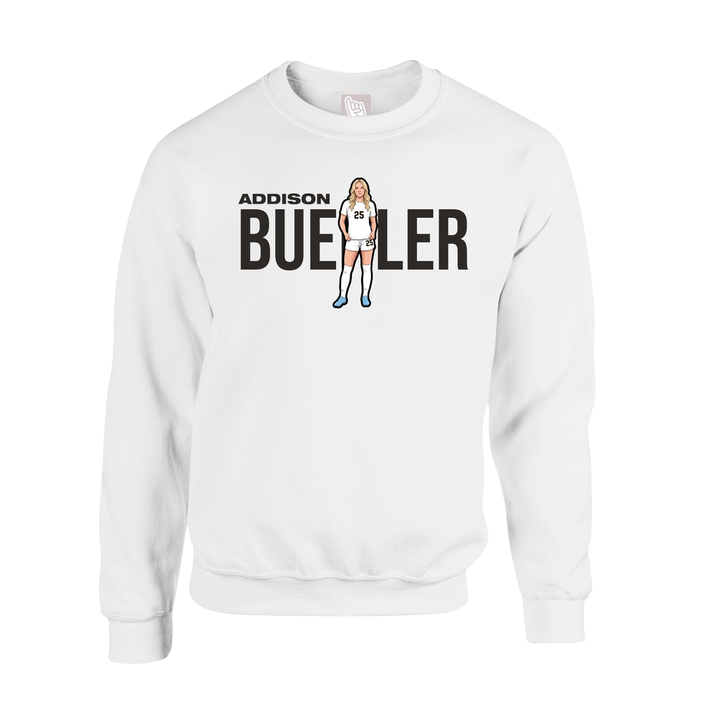 Fleece Crew — Player Name in White