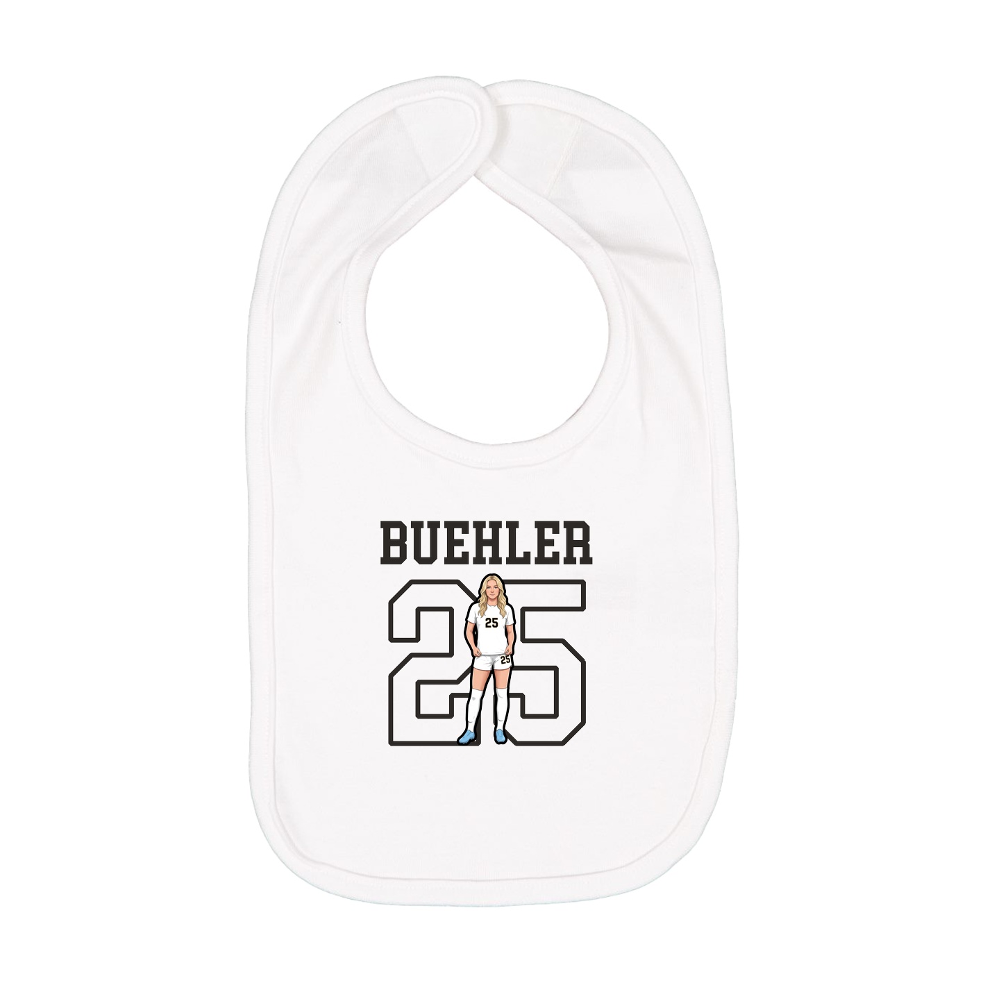 Infant Bib — Shirsey in White