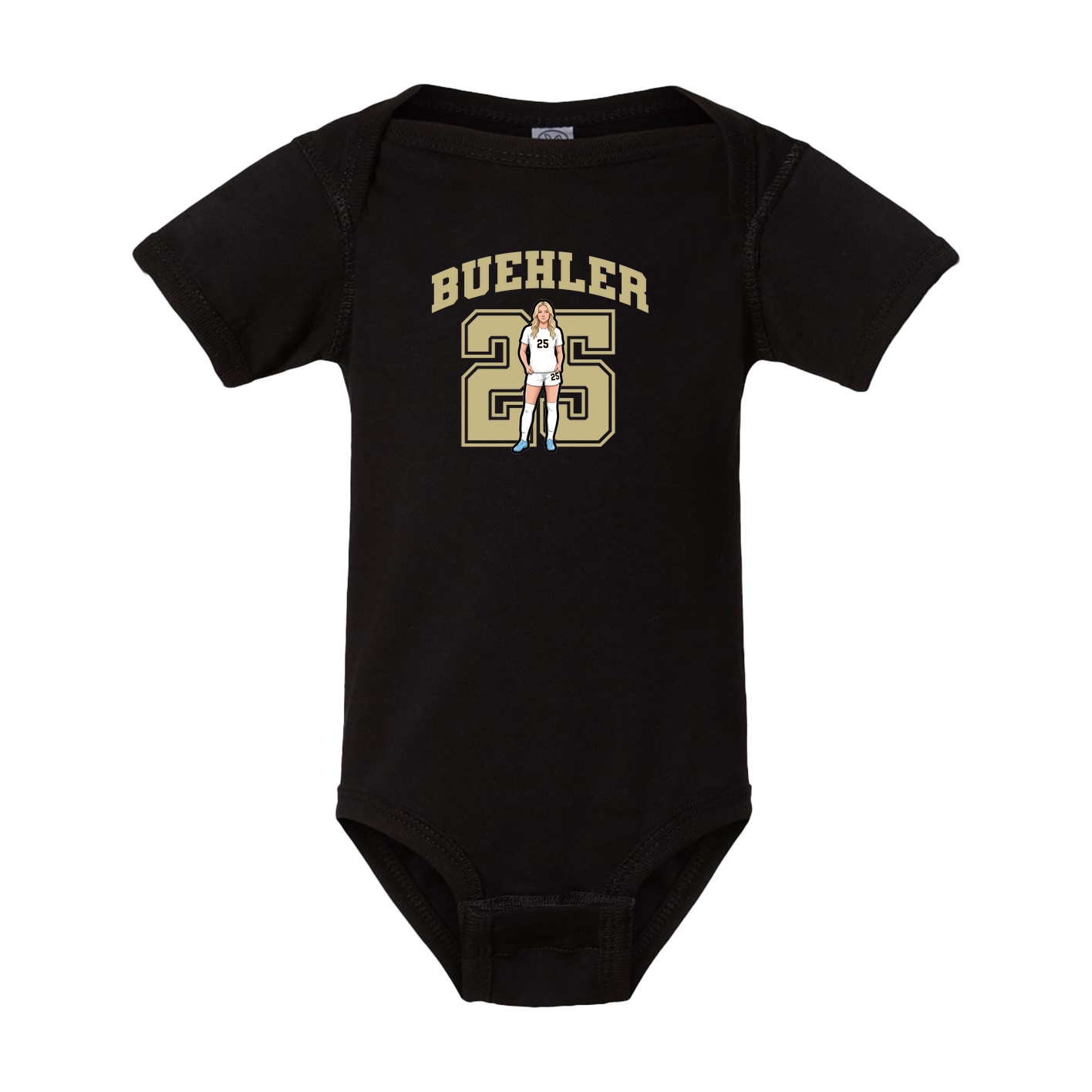 Baby Onesie — Number in Black