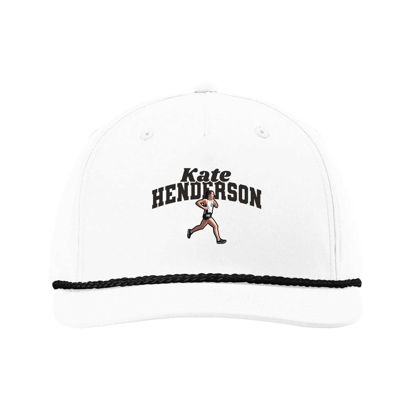 Five-Panel Classic Rope Cap — Signature Arch in White