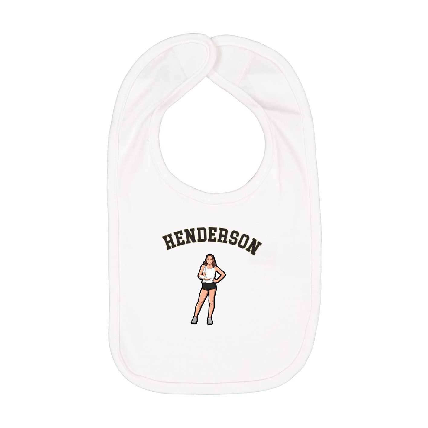 Infant Bib — Shirsey Arch in White