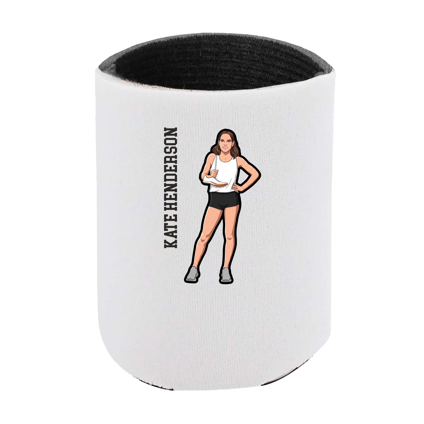 Can Holder — Name Vertical in White