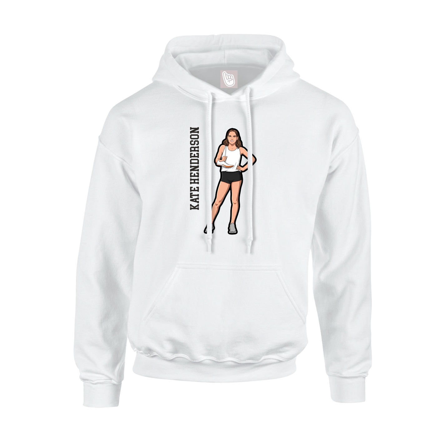 Youth Hoodie — Name Vertical in White