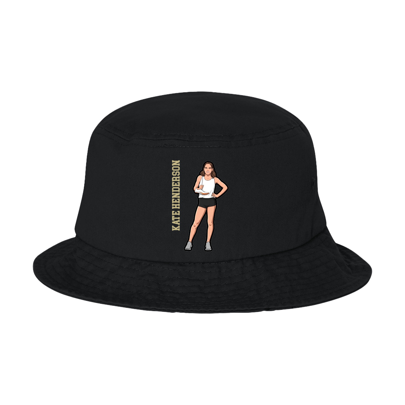 Bucket Cap — Name Vertical in Black