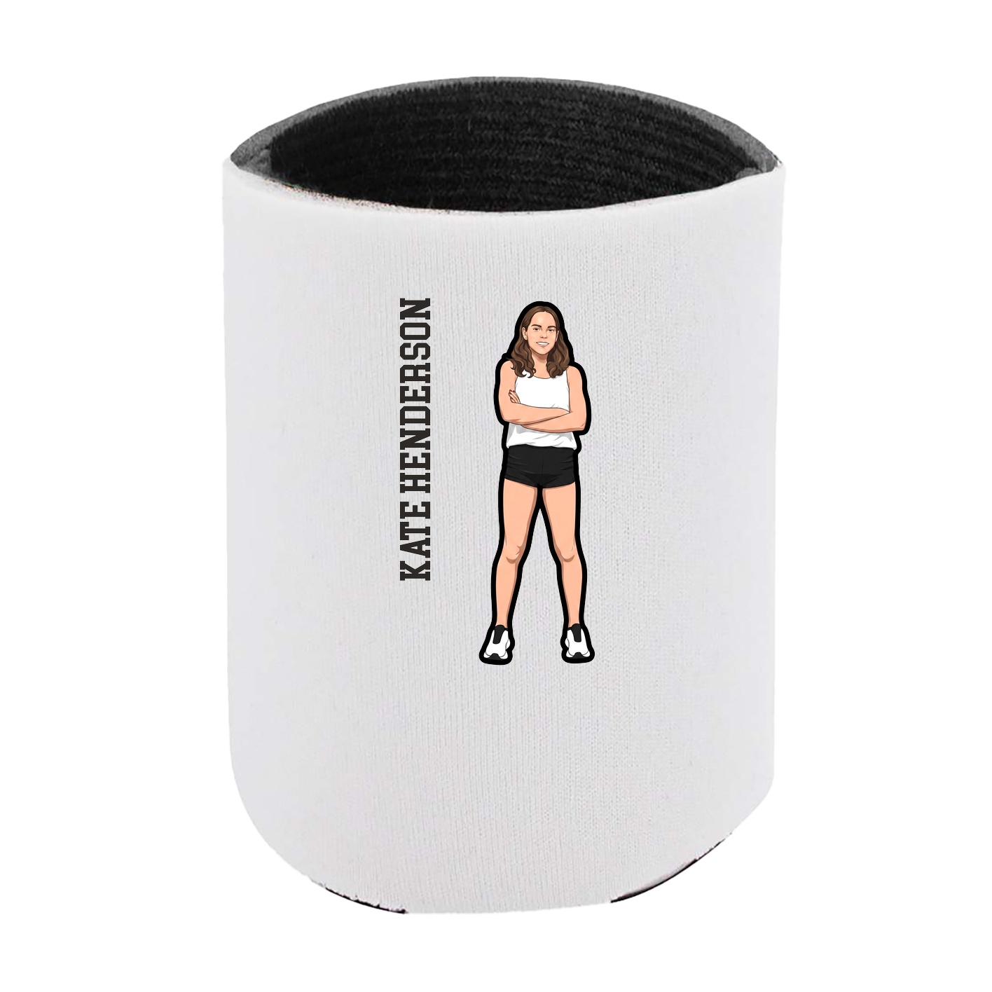 Can Holder — Name Vertical in White