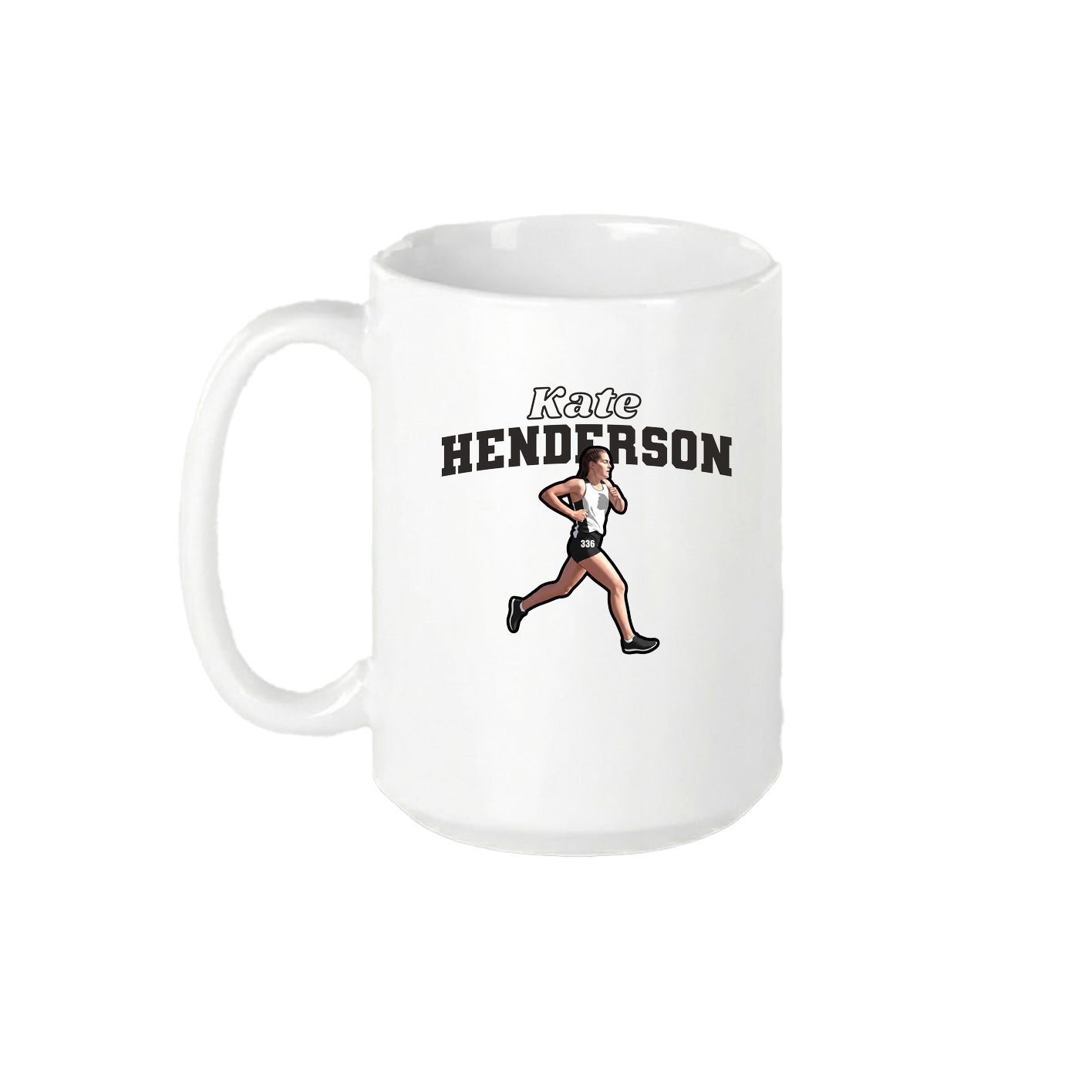 15oz Coffee Mug — Name Arch in White
