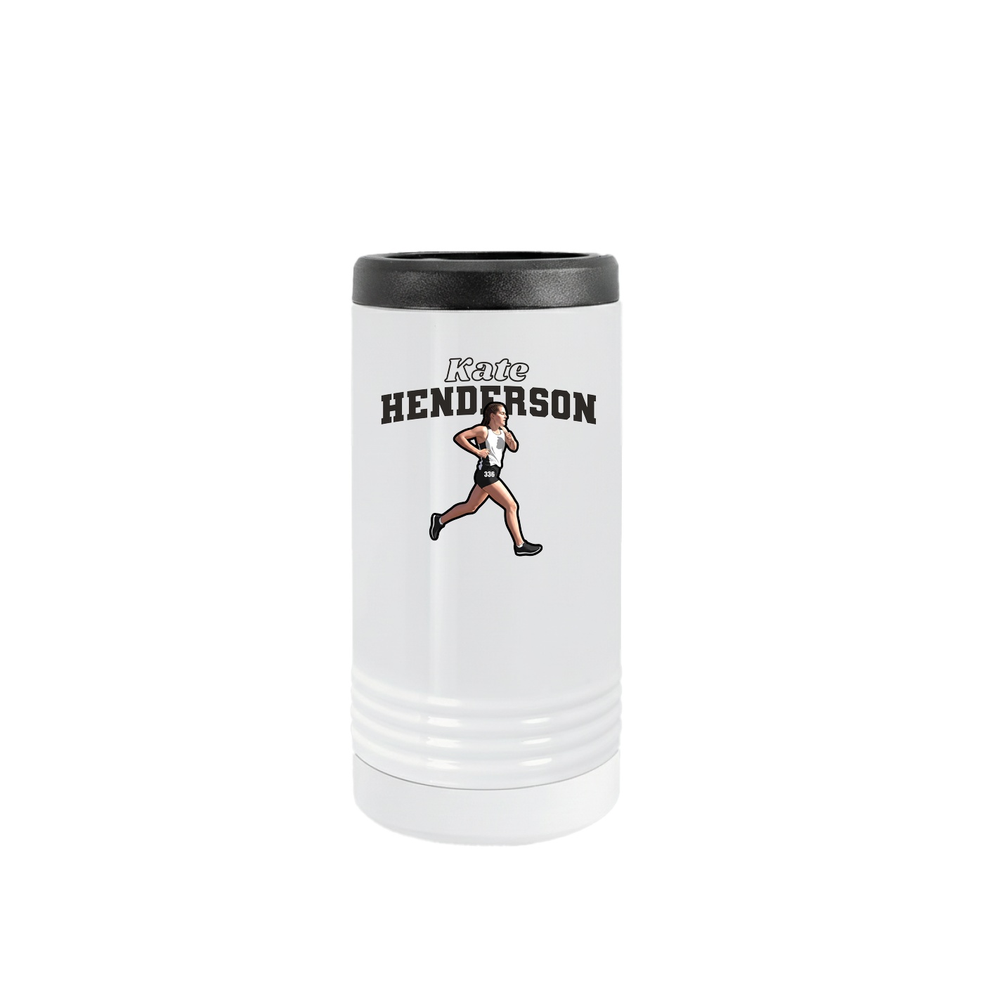 Slim Beverage Holder — Name Arch in White