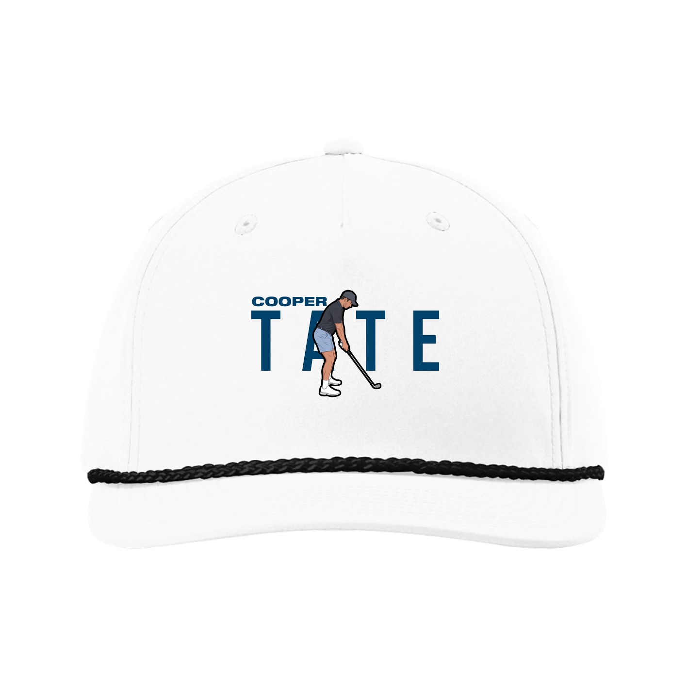 Five-Panel Classic Rope Cap — Player Name in White