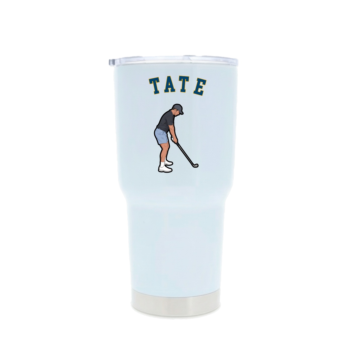 30oz Stainless Steel Tumbler — Shirsey Arch in White