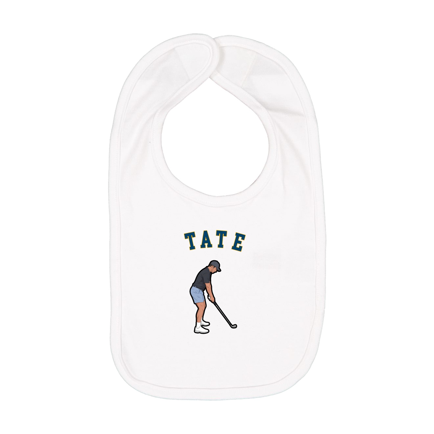 Infant Bib — Shirsey Arch in White