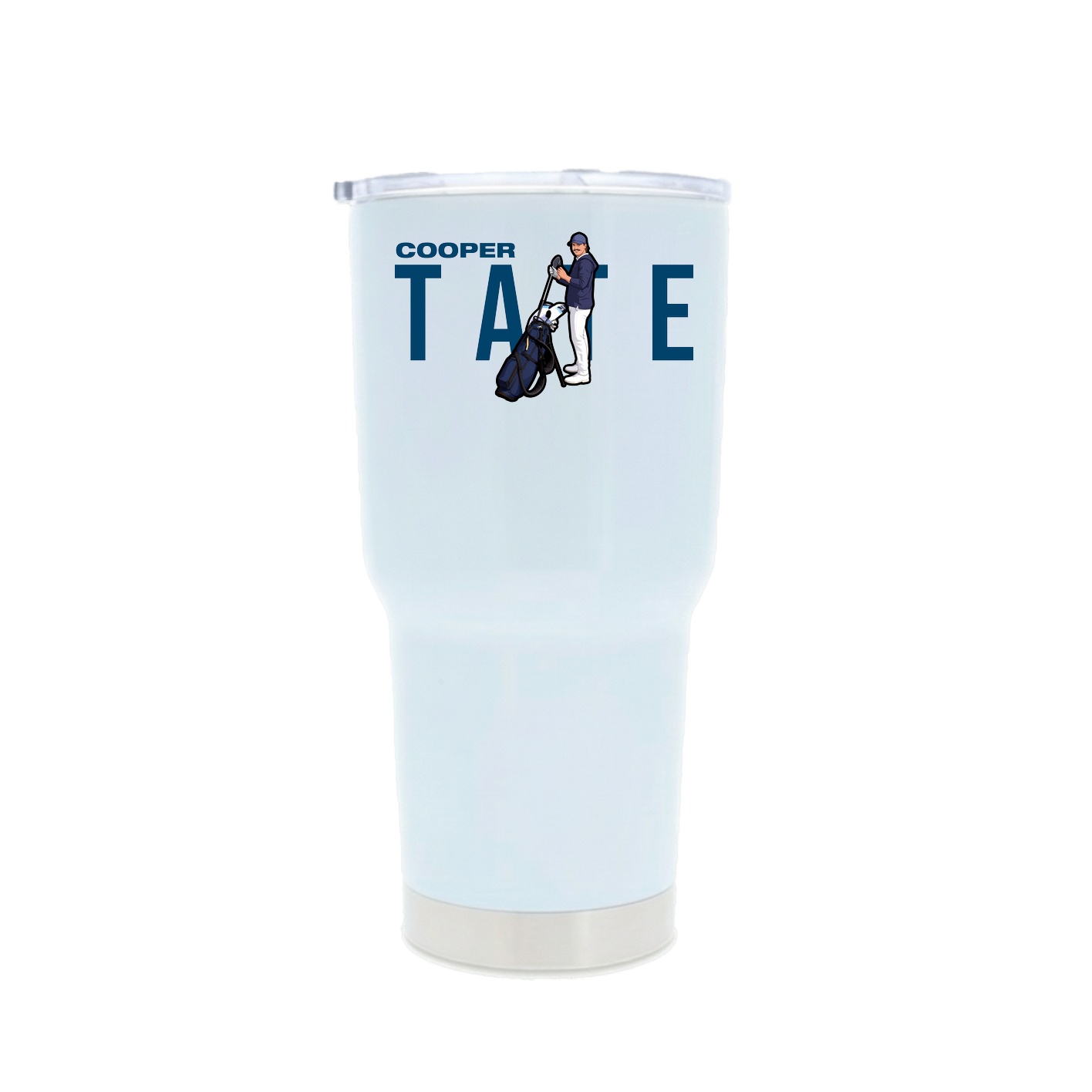 30oz Stainless Steel Tumbler — Player Name in White