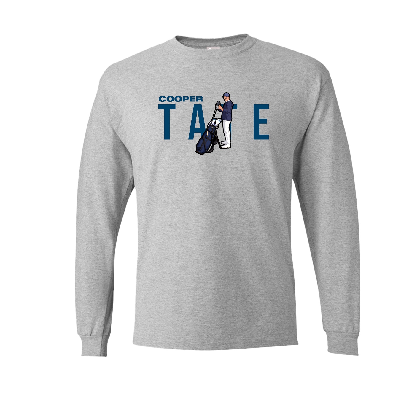 Long Sleeve Tee — Player Name in Grey