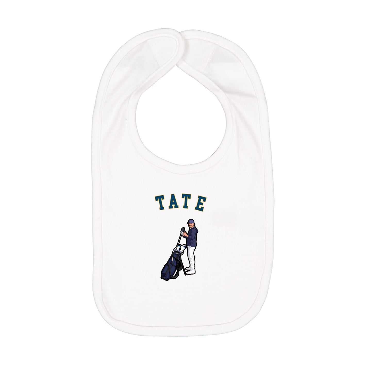 Infant Bib — Shirsey Arch in White