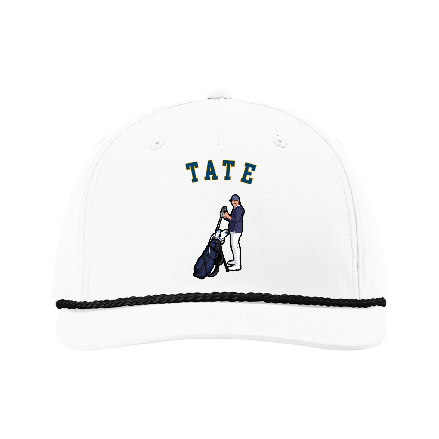 Five-Panel Classic Rope Cap — Shirsey Arch in White