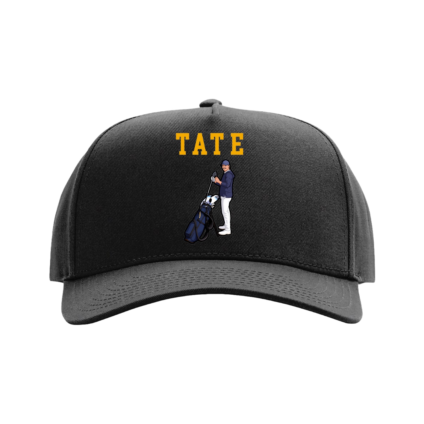 Full Fabric Five-Panel Champ Cap — Shirsey in Black