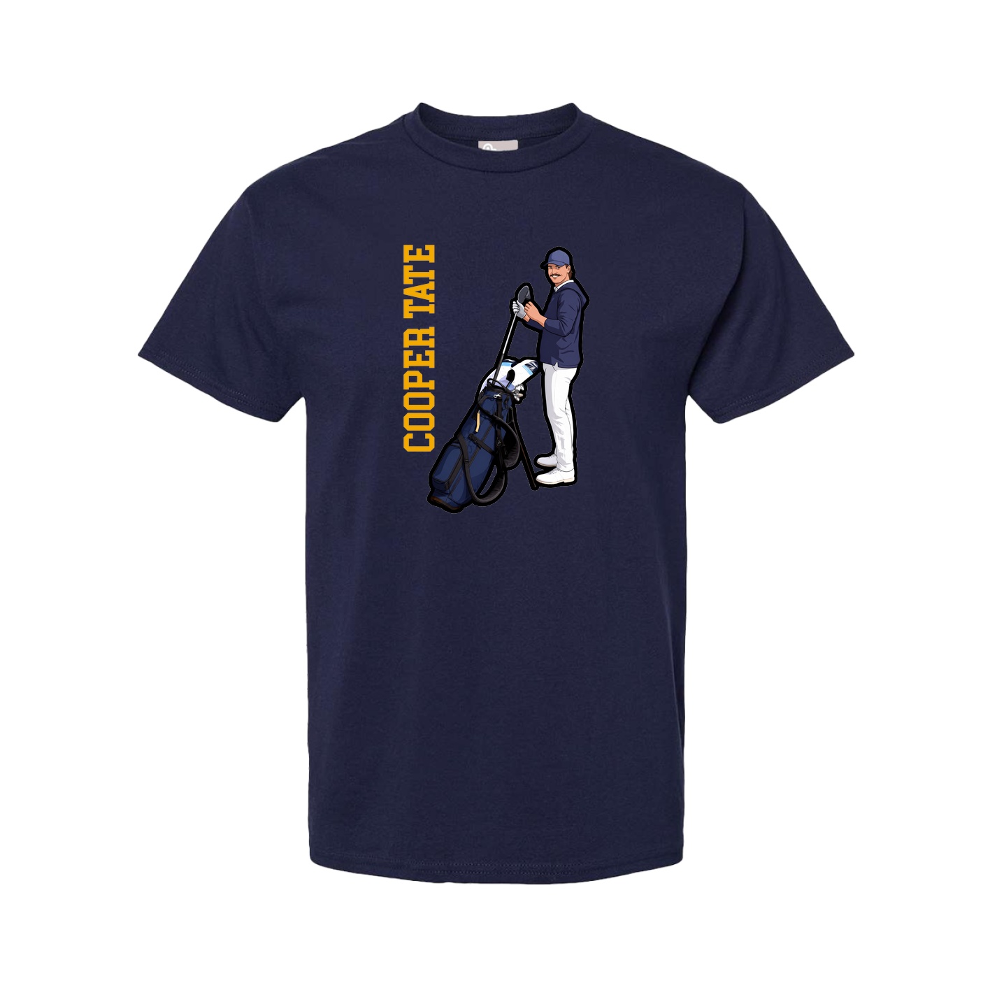 Tee — Name Vertical in Navy