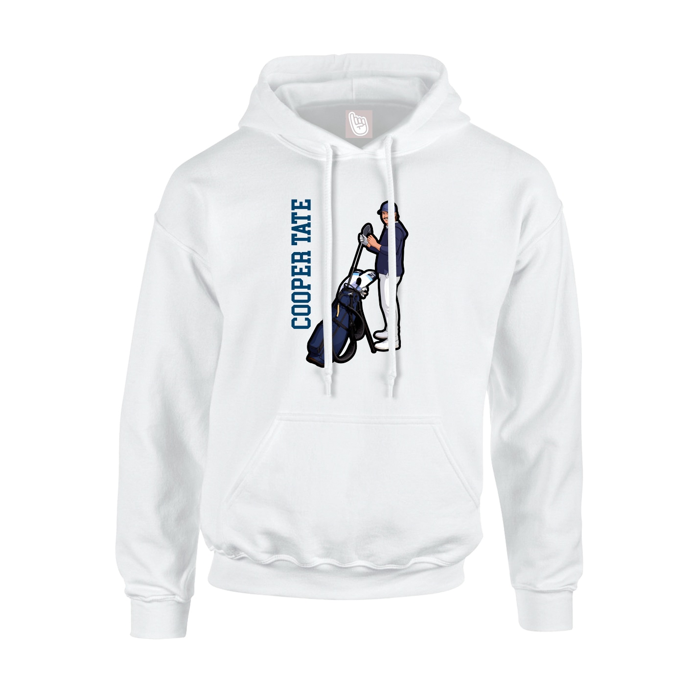 Hoodie — Name Vertical in White