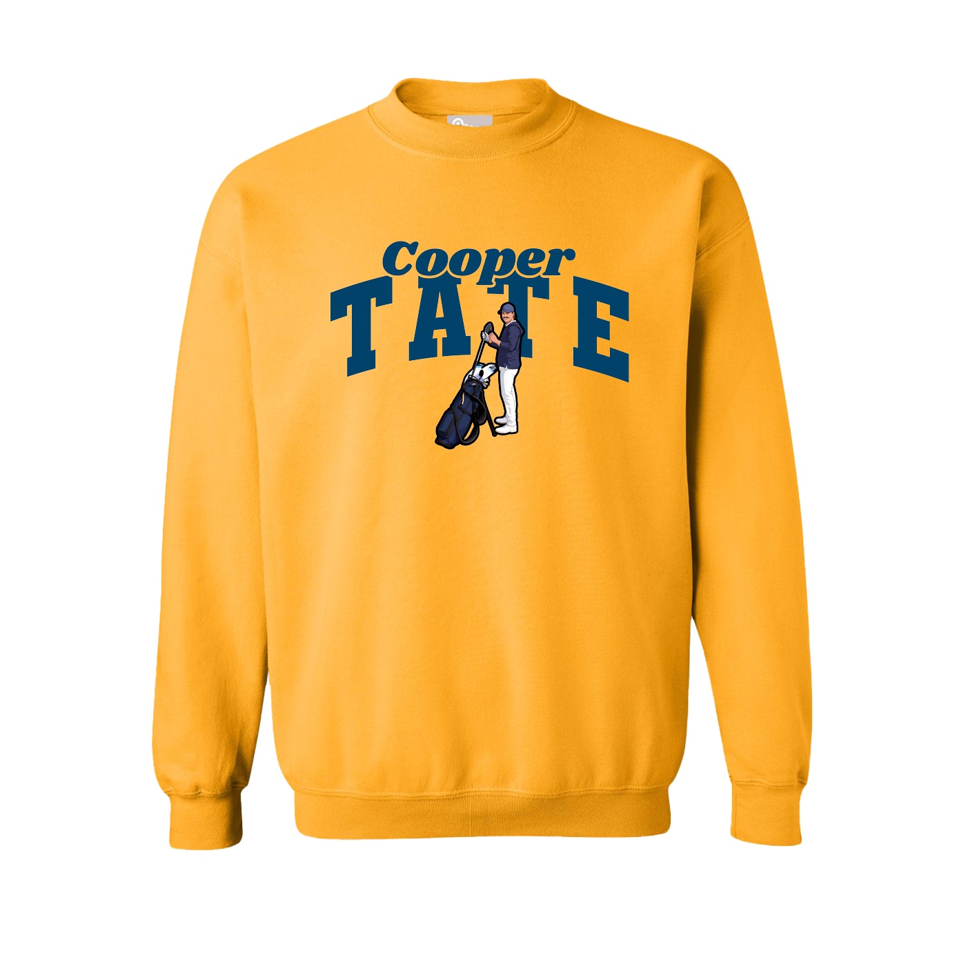 Fleece Crew — Signature Arch in Gold