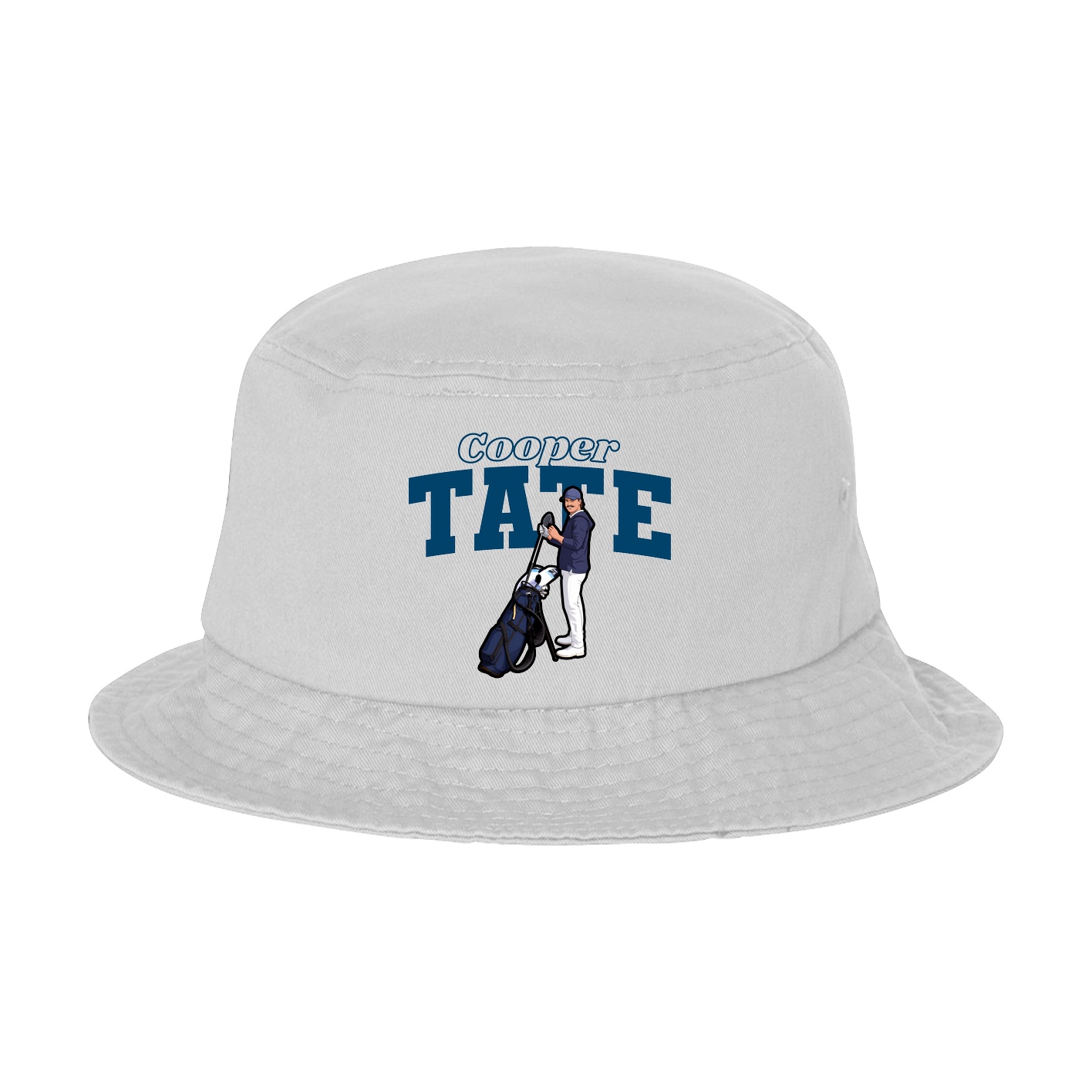Bucket Cap — Name Arch in White