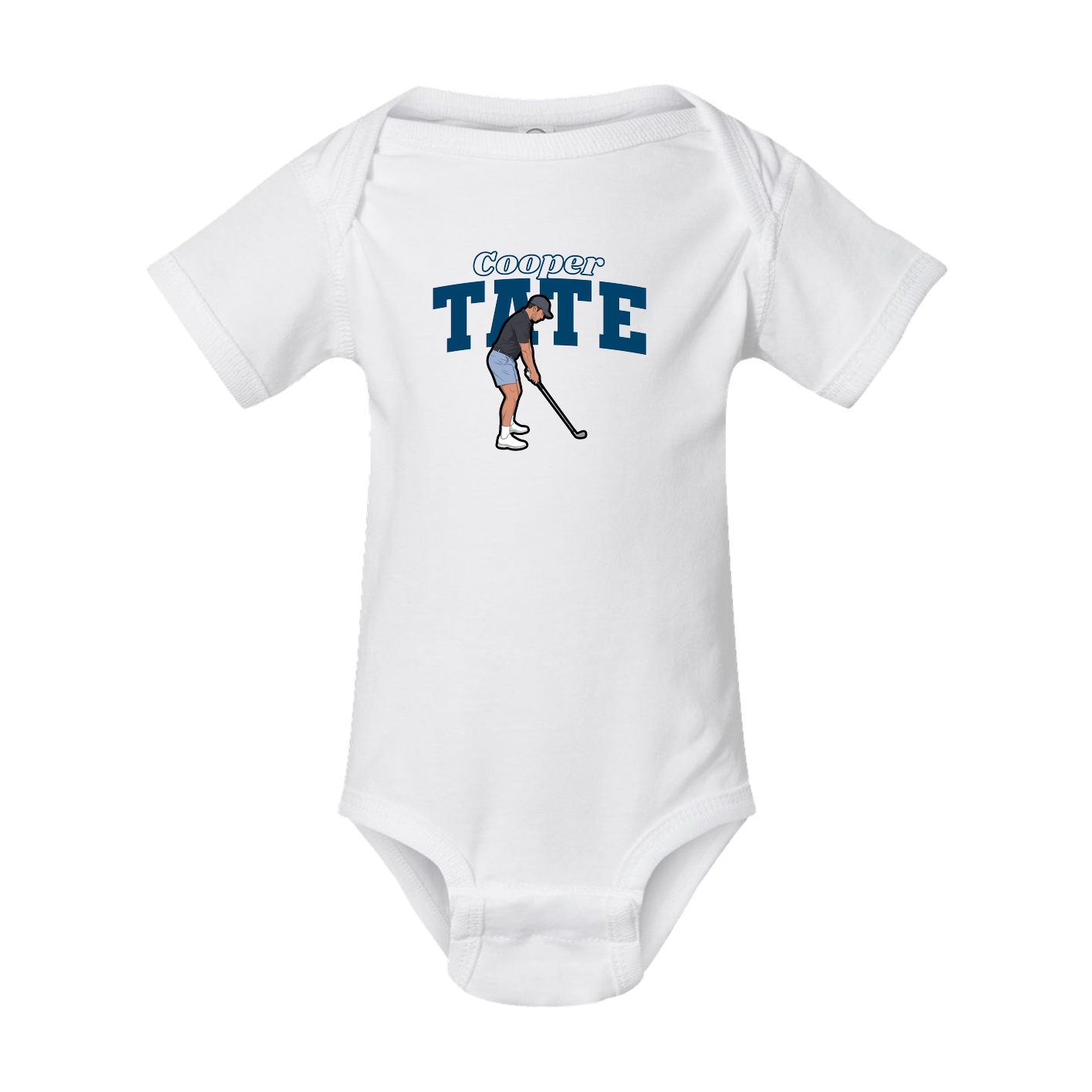 Baby Onesie — Name Arch in White