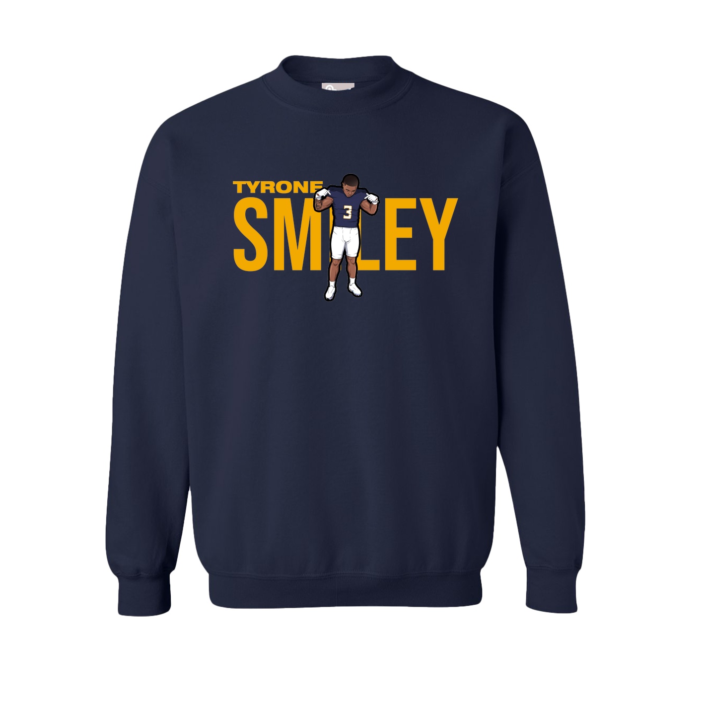 Fleece Crew — Player Name in Navy