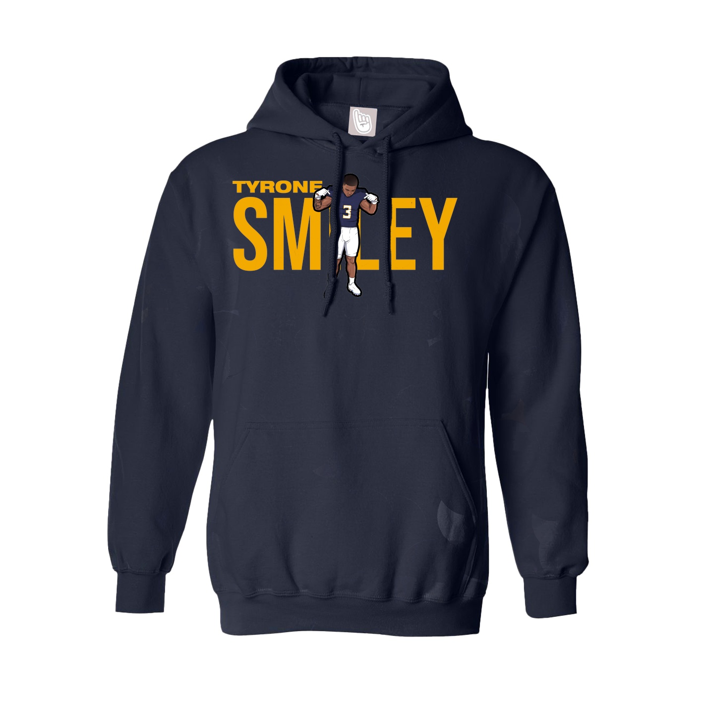 Youth Hoodie — Player Name in Navy