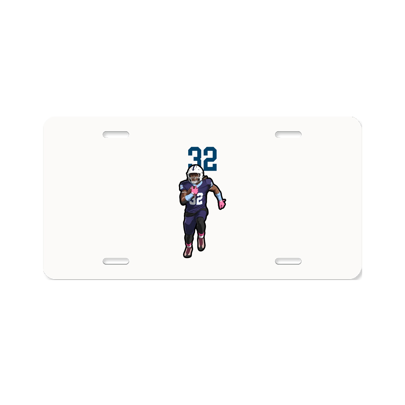 License Plate — Number Top in Classic
