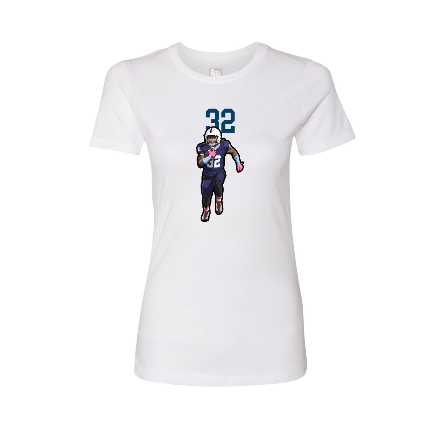 Womens Tee — Number Top in White