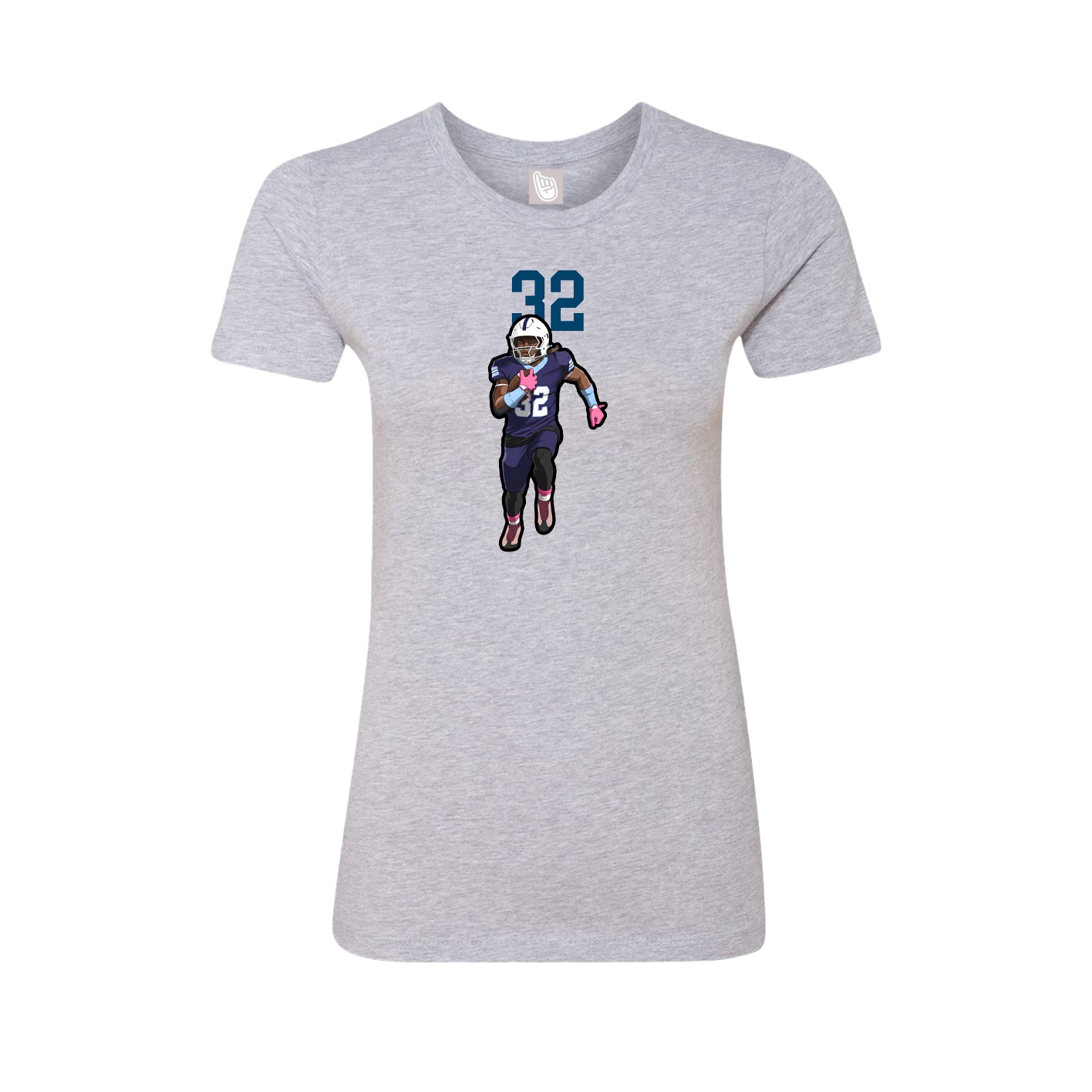 Womens Tee — Number Top in Grey