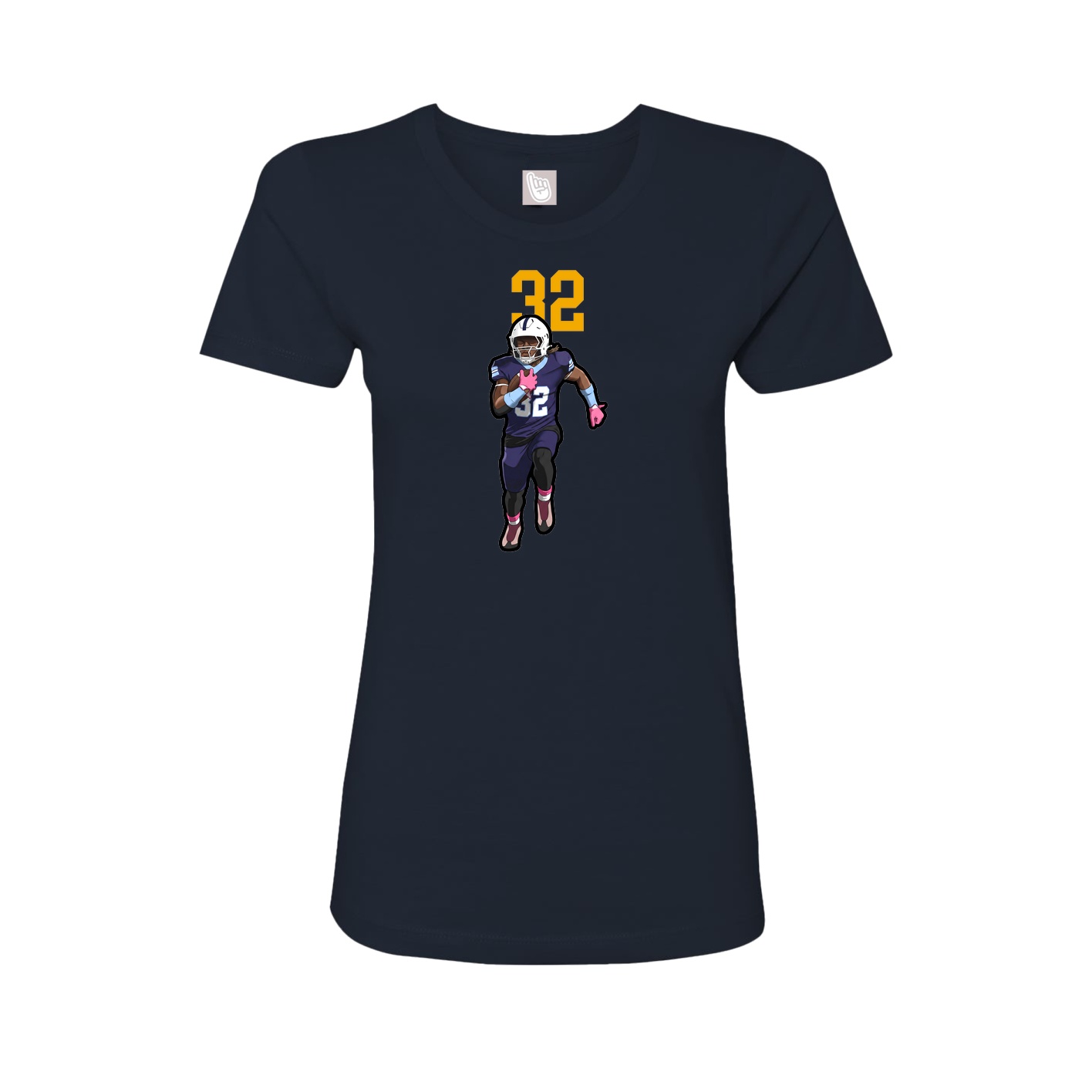 Womens Tee — Number Top in Navy