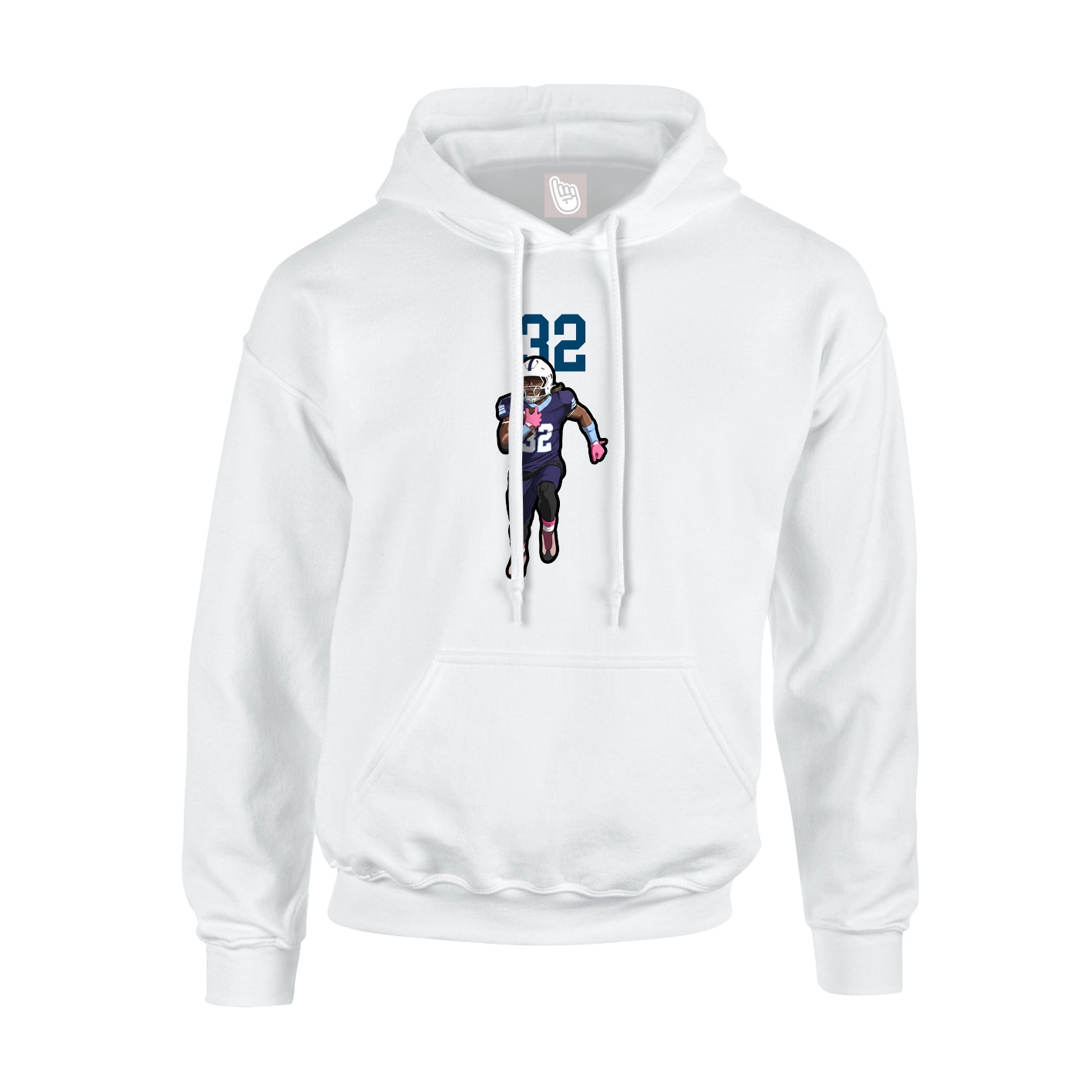Hoodie — Number Top in White